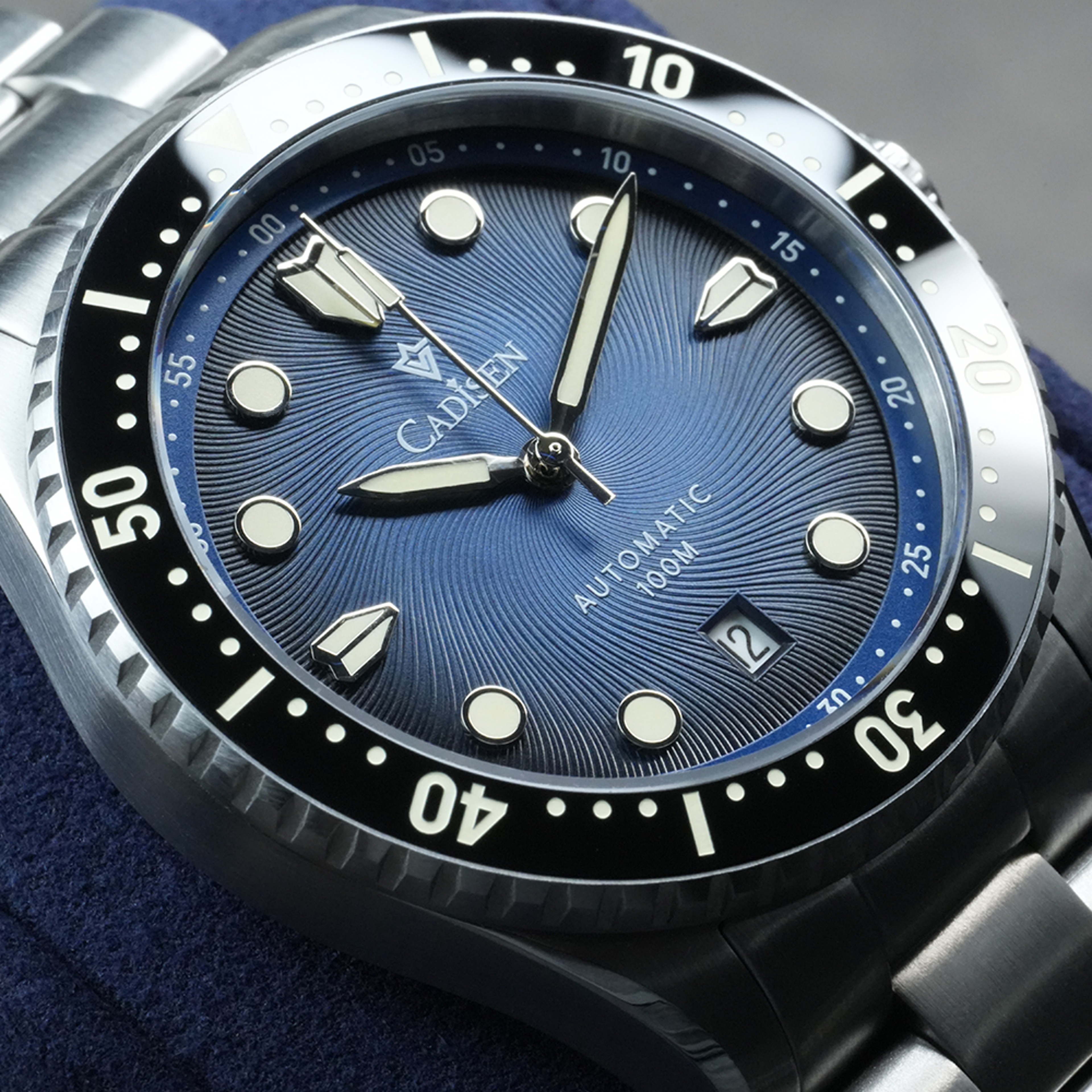 Luxury Automatic Mechanical Sapphire Watch with Movement Blue Dial – view 1