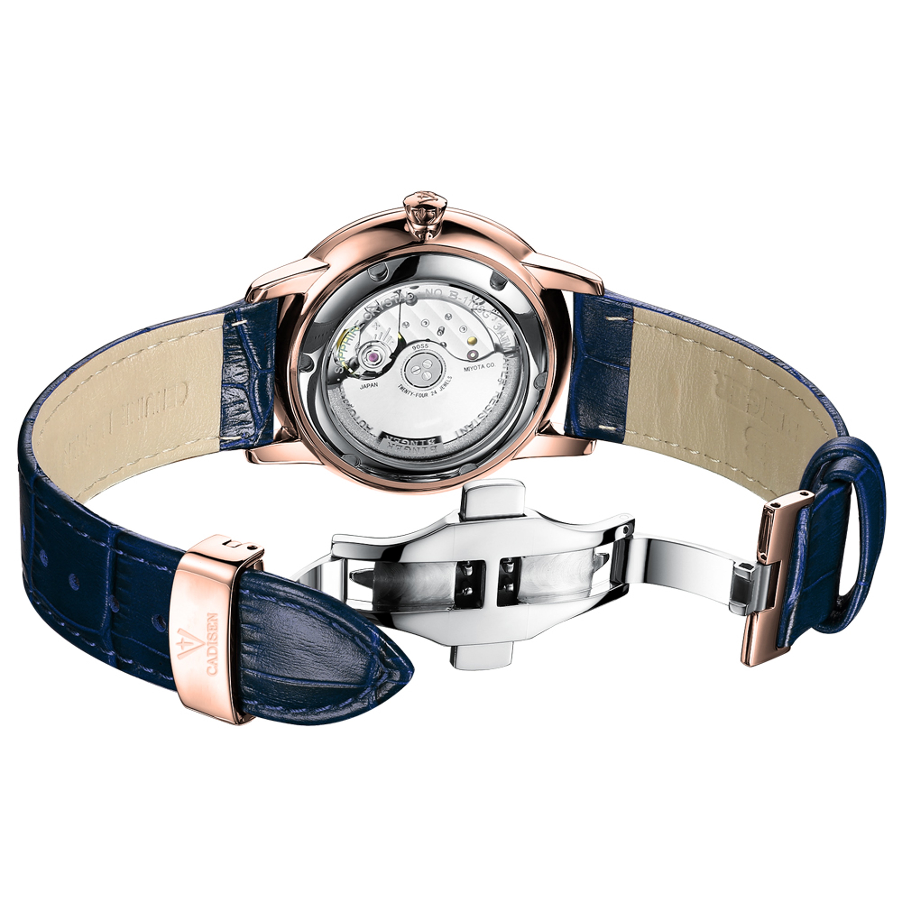 Automatic Mechanical Watch Men Sapphire Hollow Dial Ultra Thin Leather Wristwatch 2