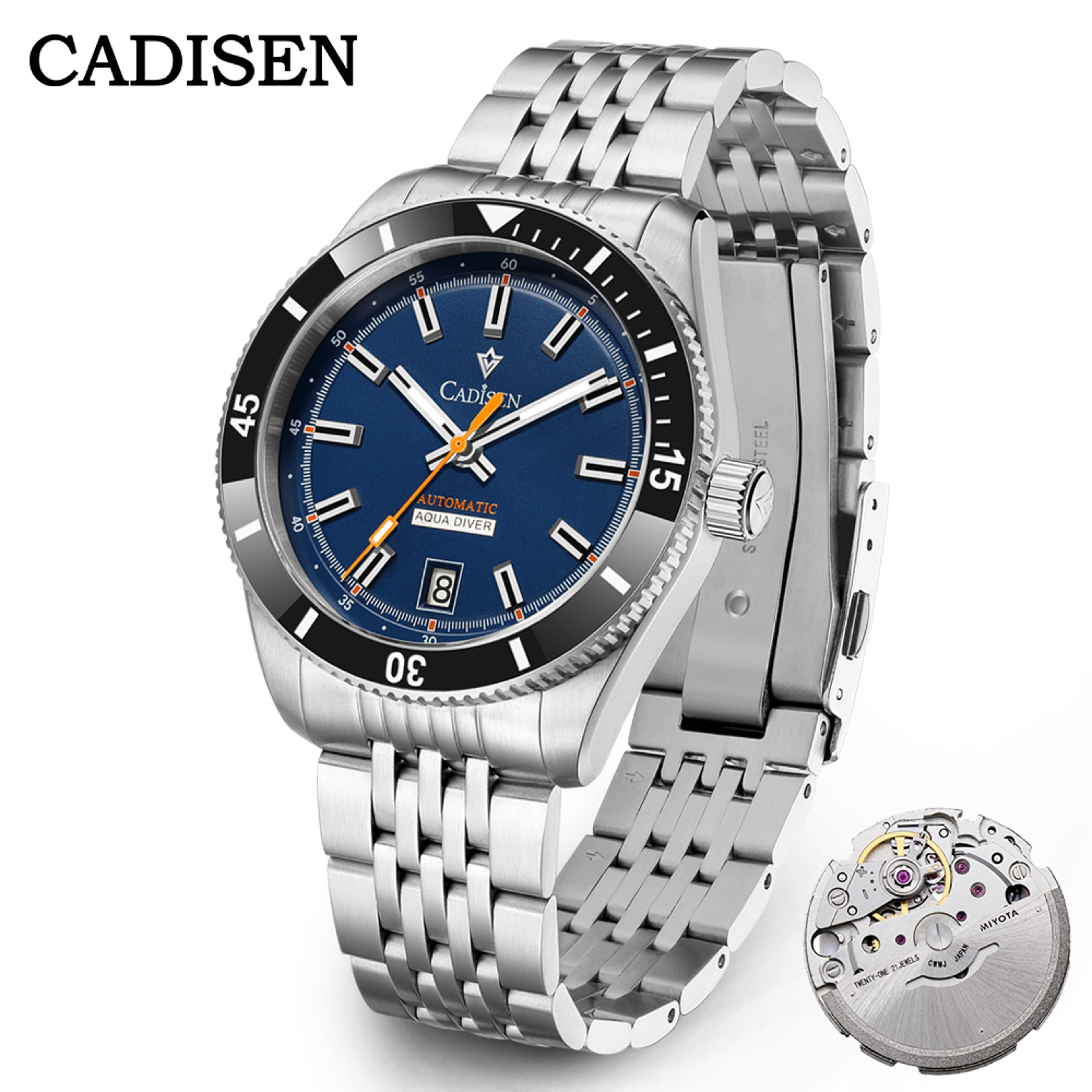 Automatic Mechanical Mens Watch With MIYOTA Movement Ceramic Bezel 7
