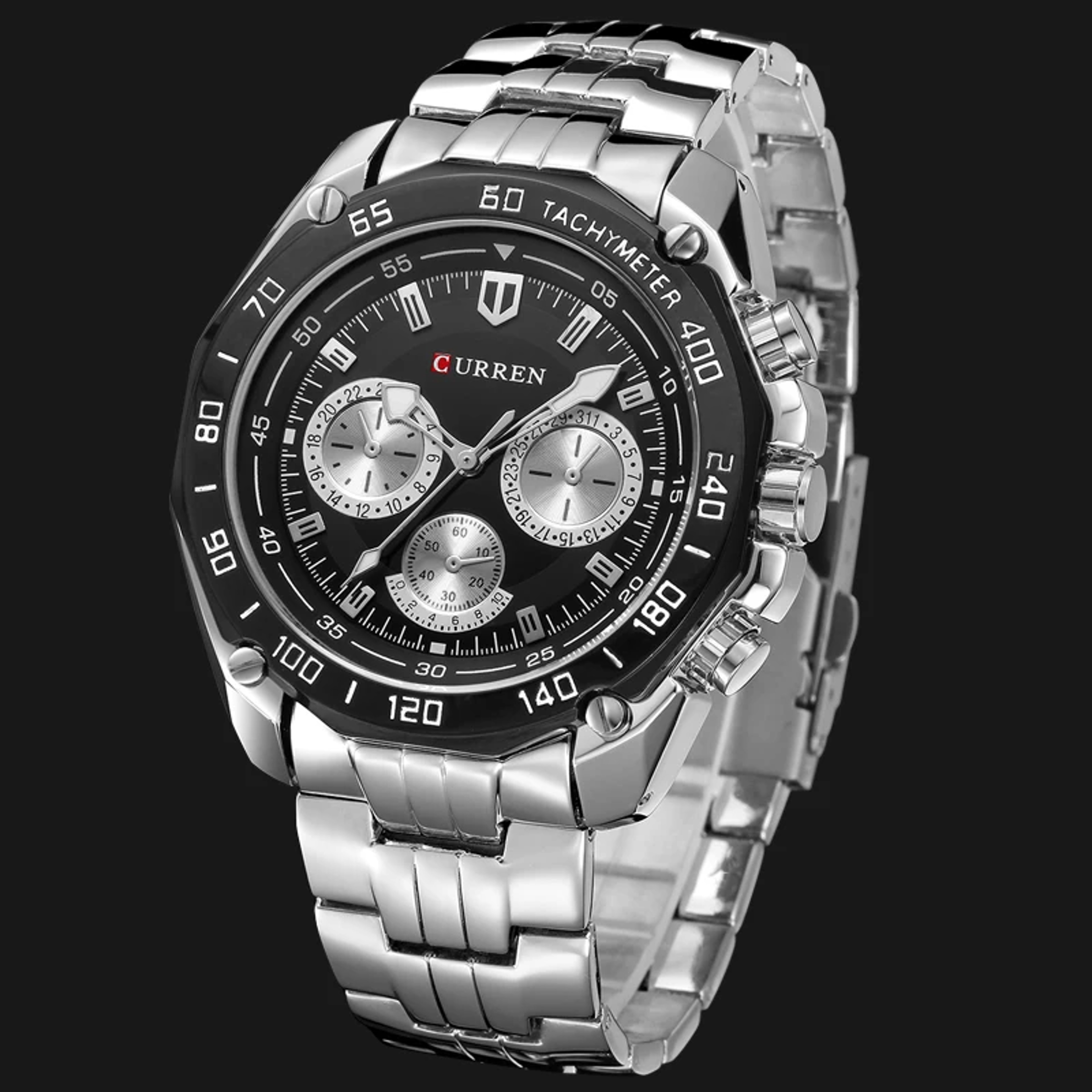 Military Stainless Steel Band Mens Quartz Sport Watch Fashion Wristwatch 1