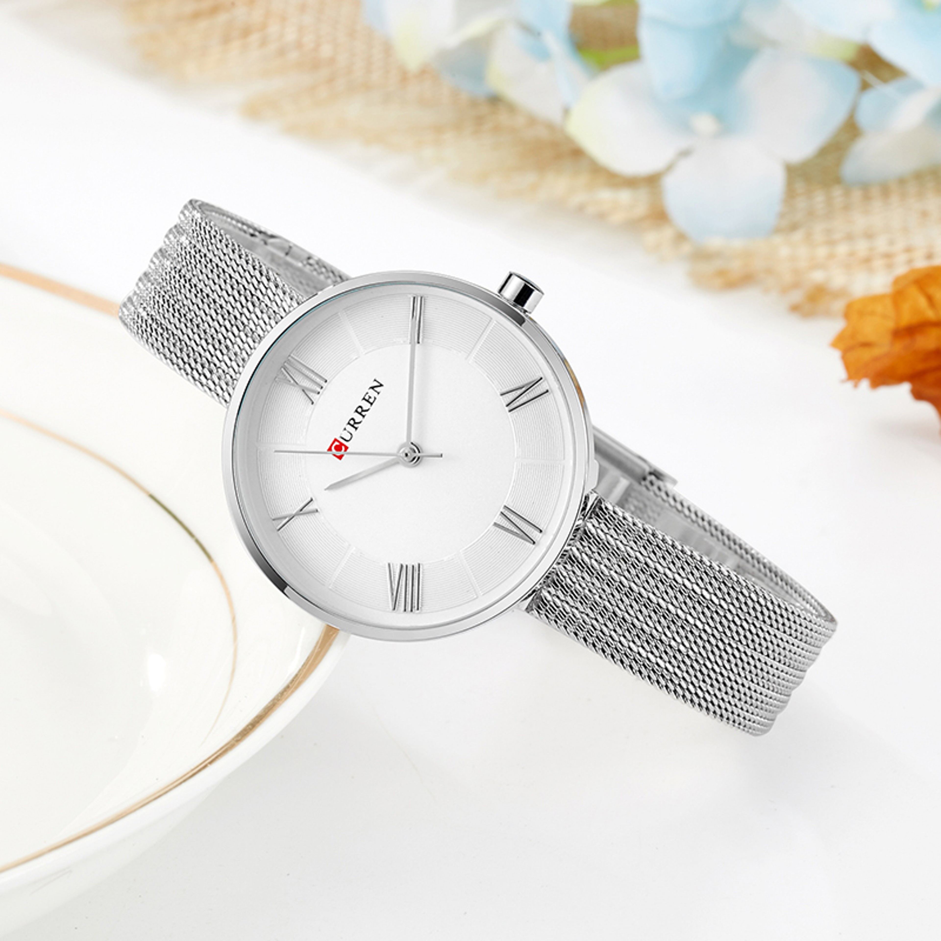 Small Dial Womens Quartz Watch Elegant Mesh Strap Waterproof Fashion Wristwatch 2