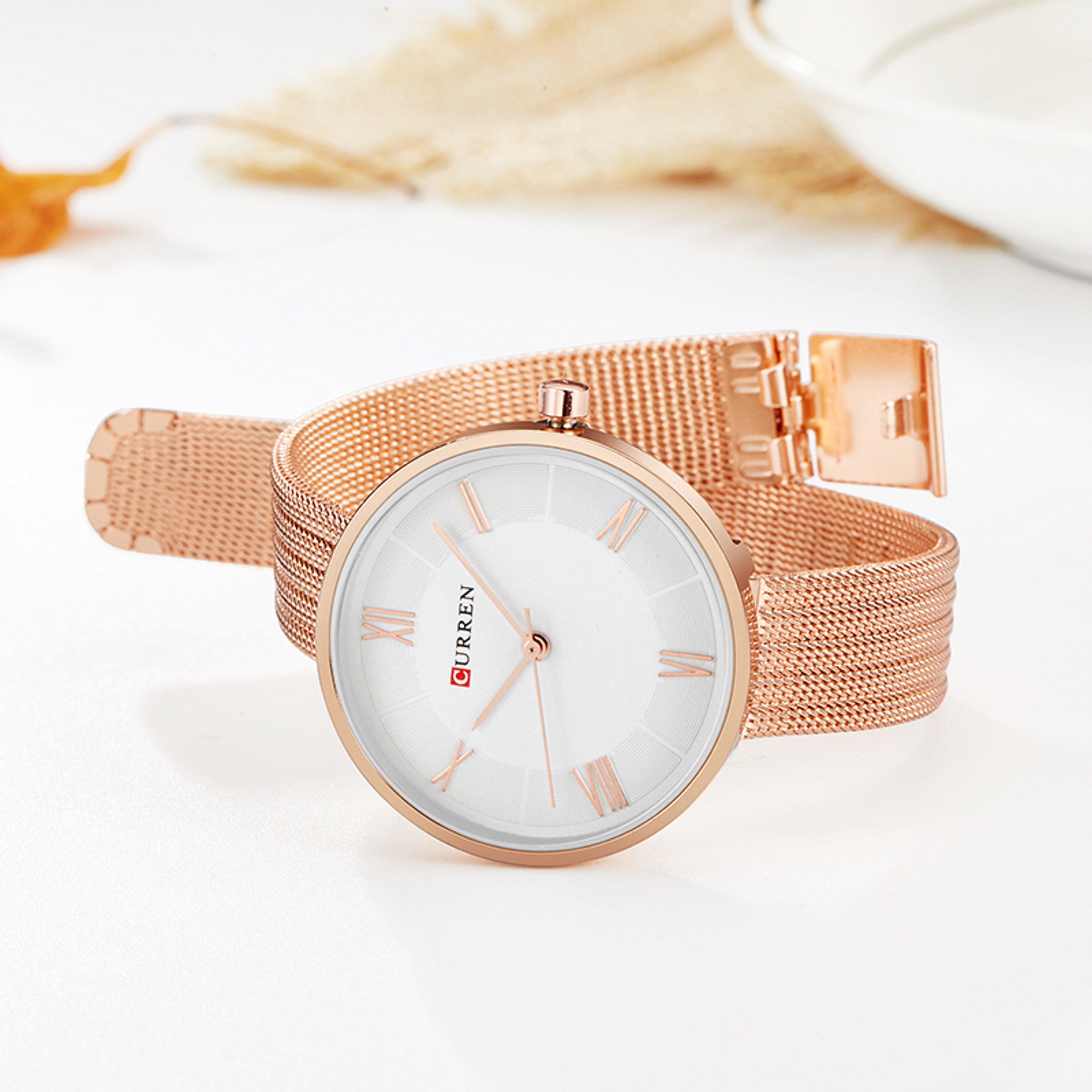 Small Dial Womens Quartz Watch Elegant Mesh Strap Waterproof Fashion Wristwatch 3