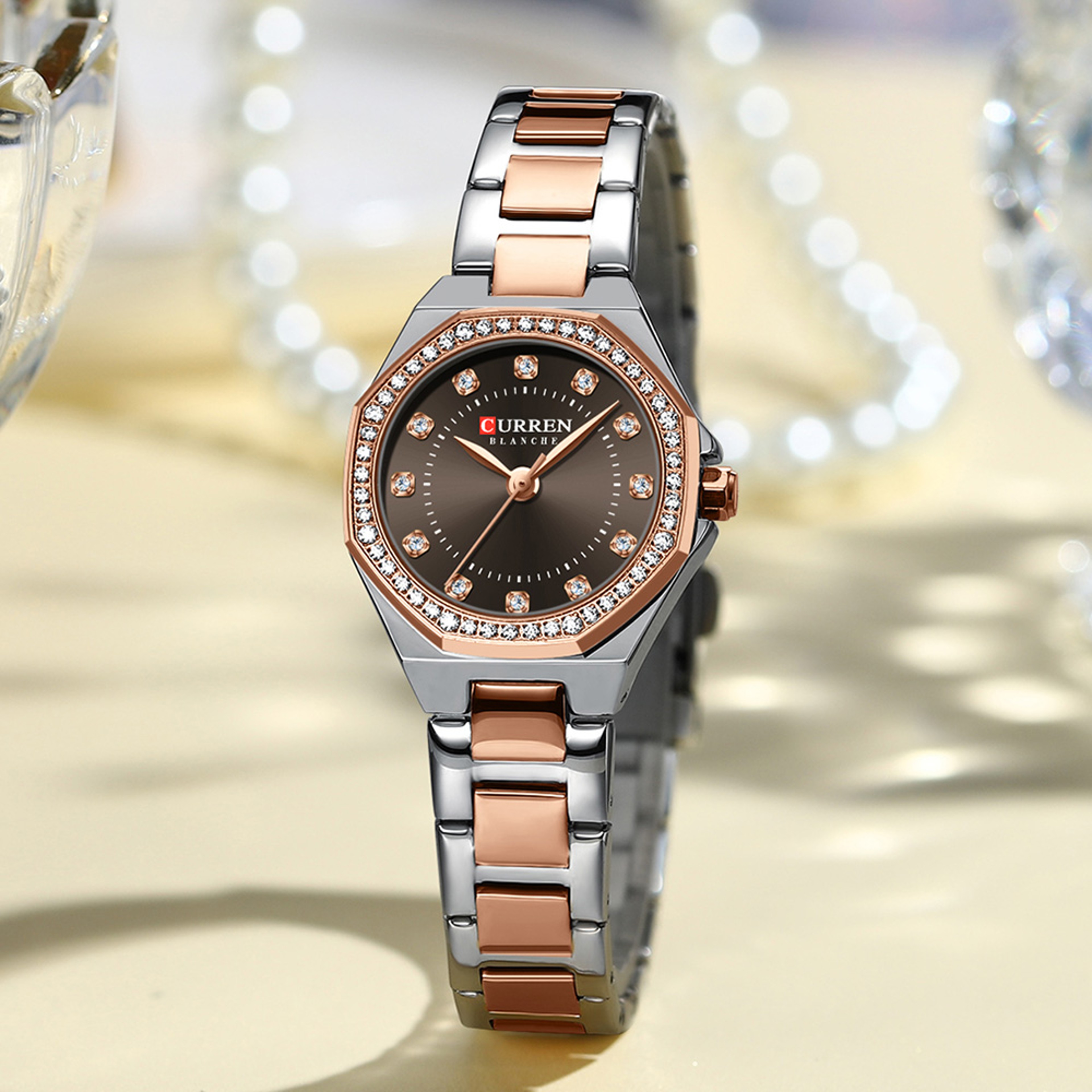 Elegant Womens Fashion Quartz Watch Stainless Steel Waterproof Ladies Wrist Watch – view 2