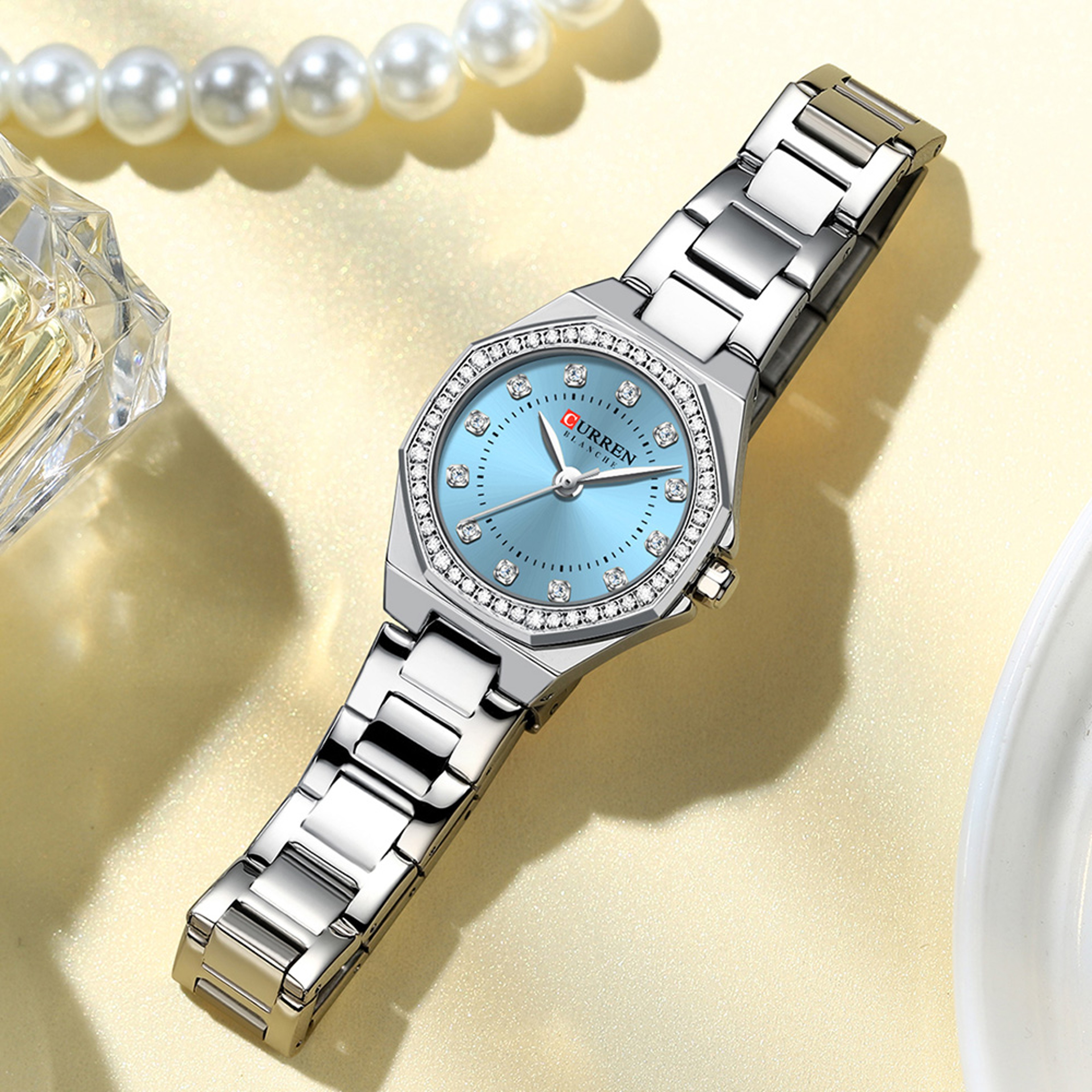 Elegant Womens Fashion Quartz Watch Stainless Steel Waterproof Ladies Wrist Watch – view 4