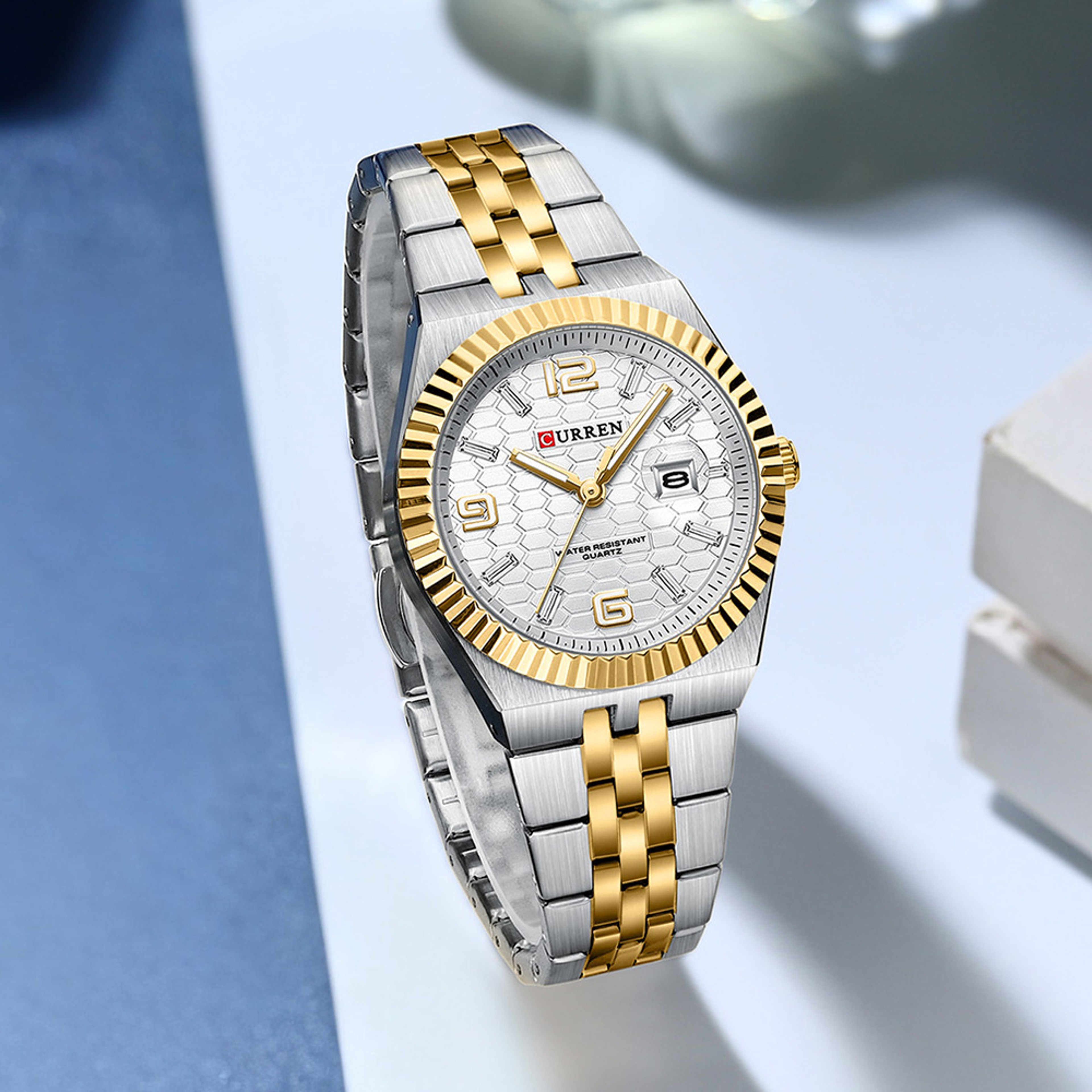 Womens Elegant Stainless Steel Watch Waterproof Ladies Wrist Watch With Date 3