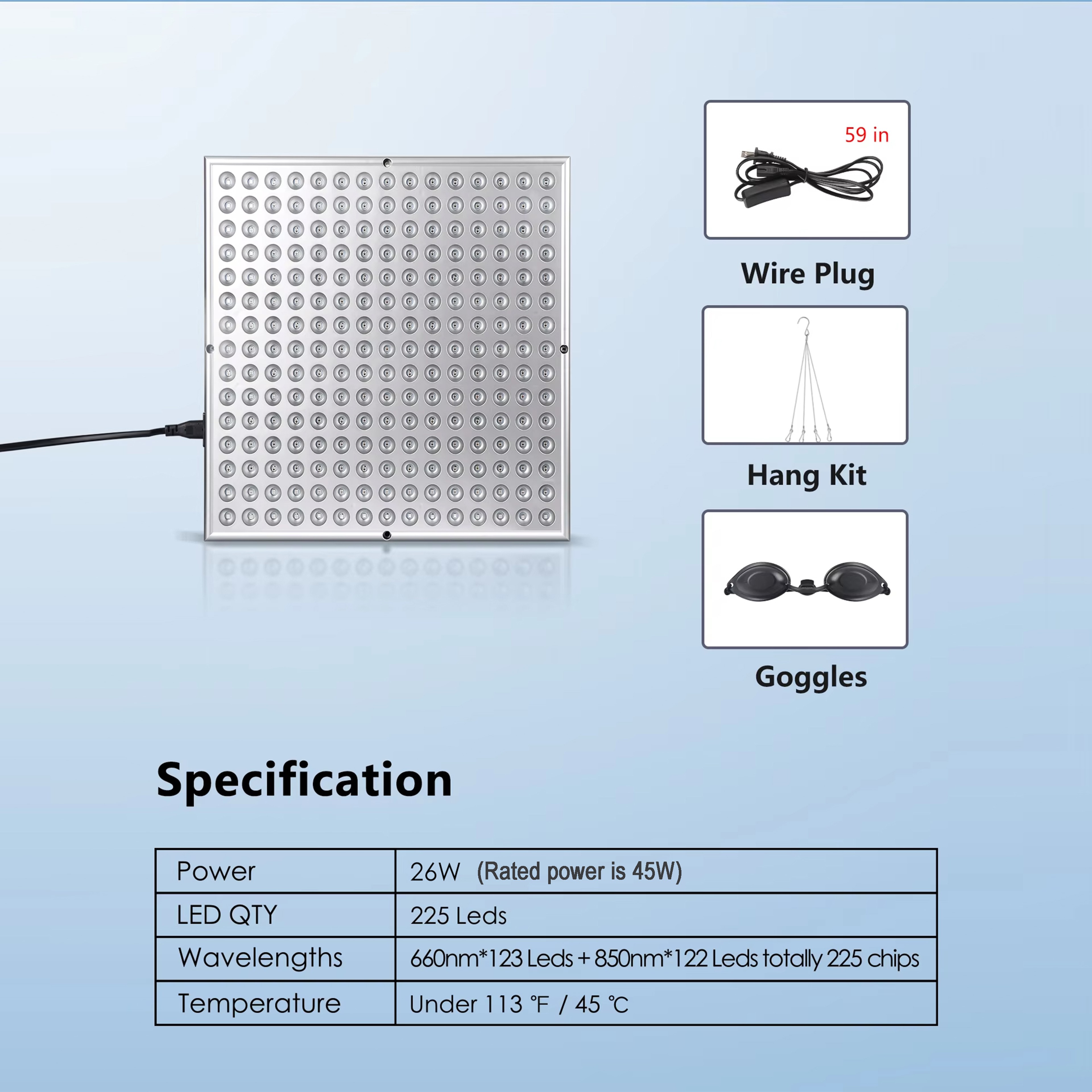 LED Red Light Therapy Panel For Skin Care And Body Recovery 3