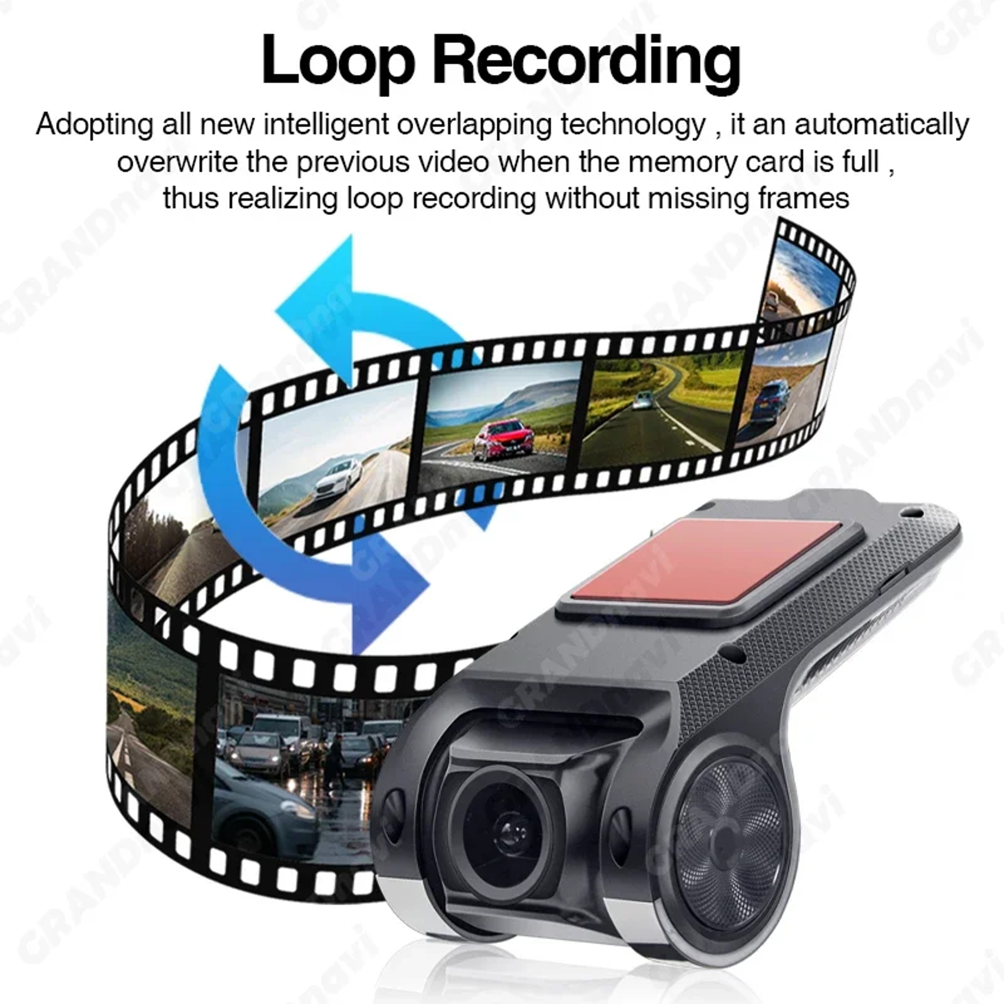 HD Car DVR Dash Cam Auto Recorder With ADAS Voice Alerts For Android Multimedia Player 4