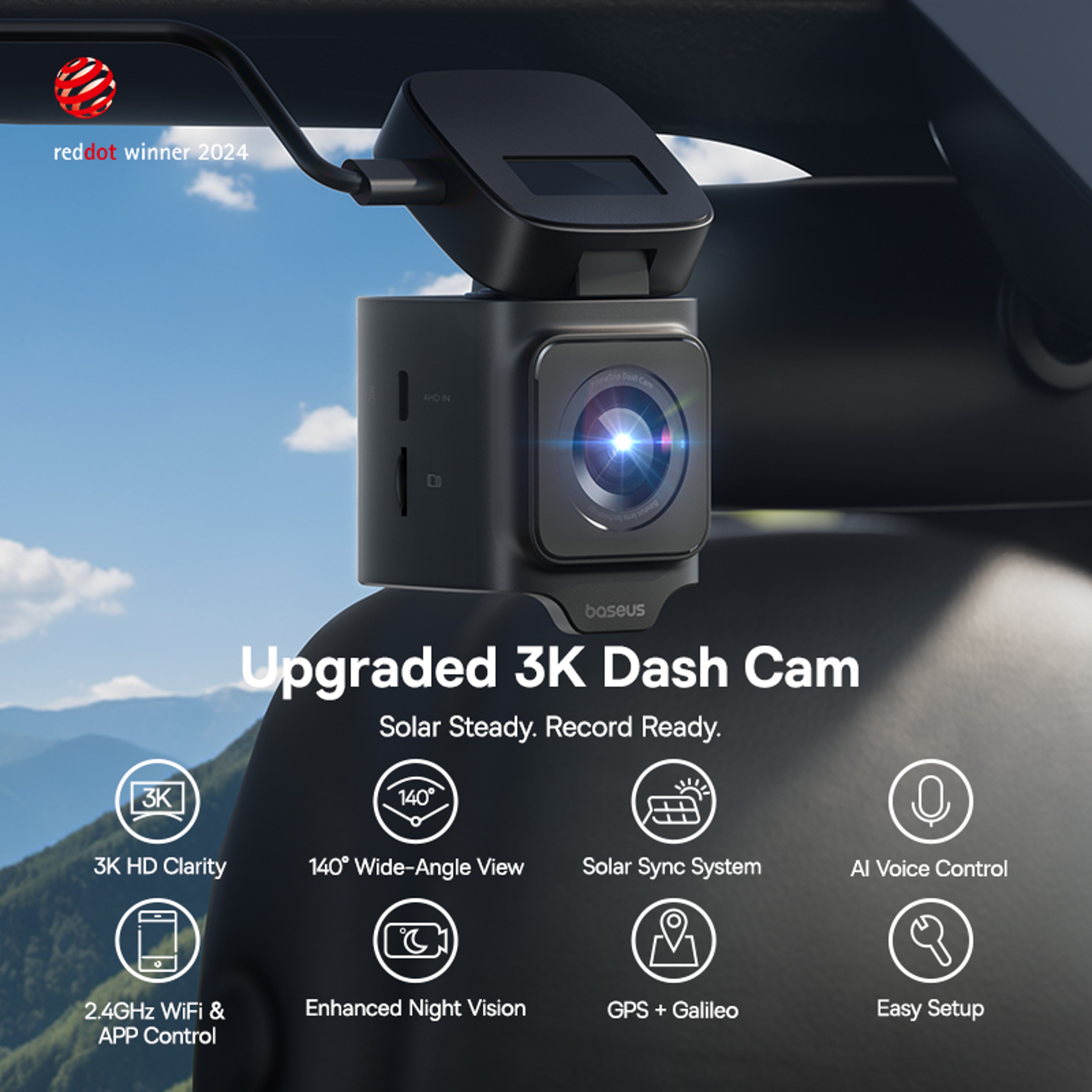 Front And Rear Dash Cam With GPS Parking Mode Car Camera Recorder 1