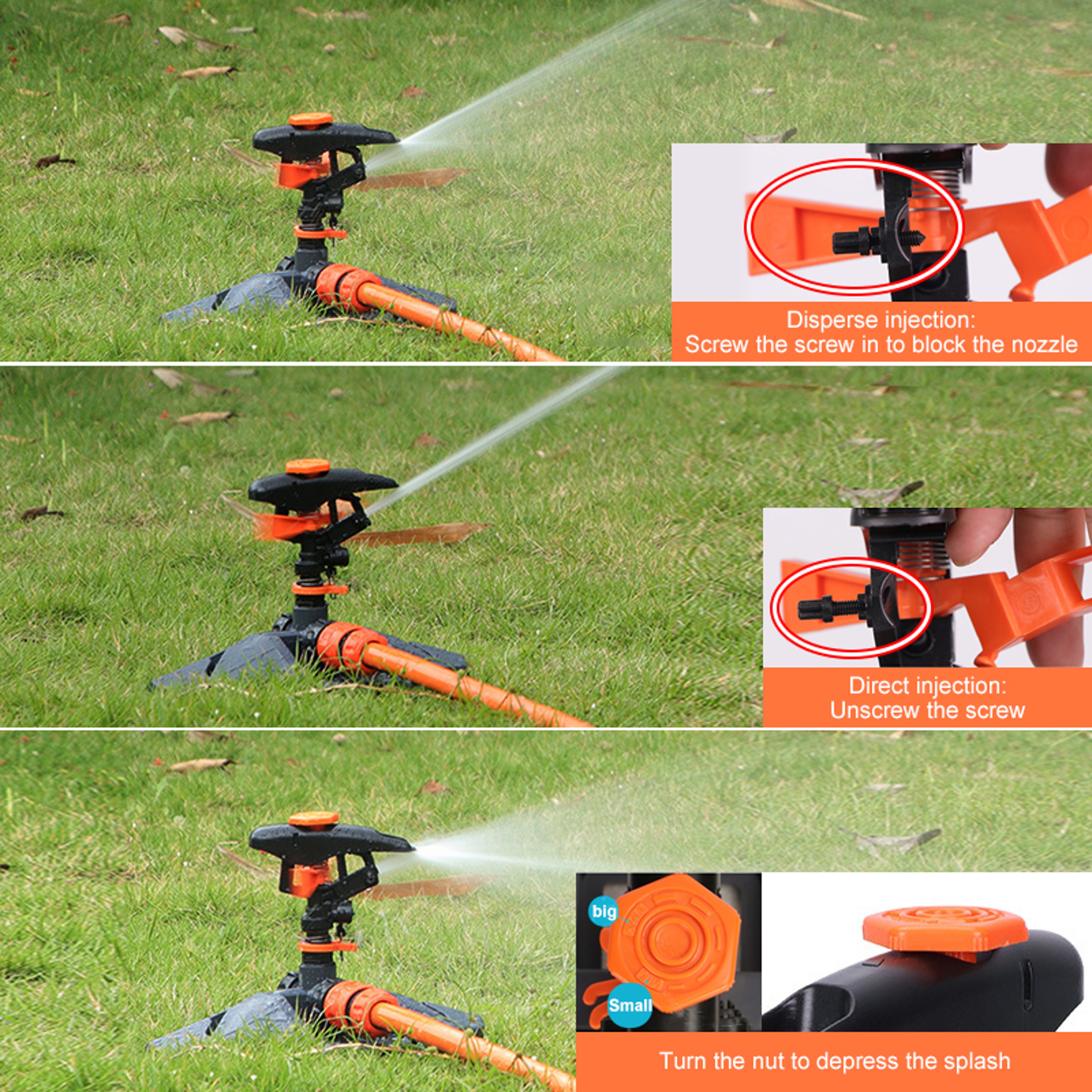 Automatic Rotating Garden Sprinkler System for Lawn Irrigation and Plant Watering – view 3