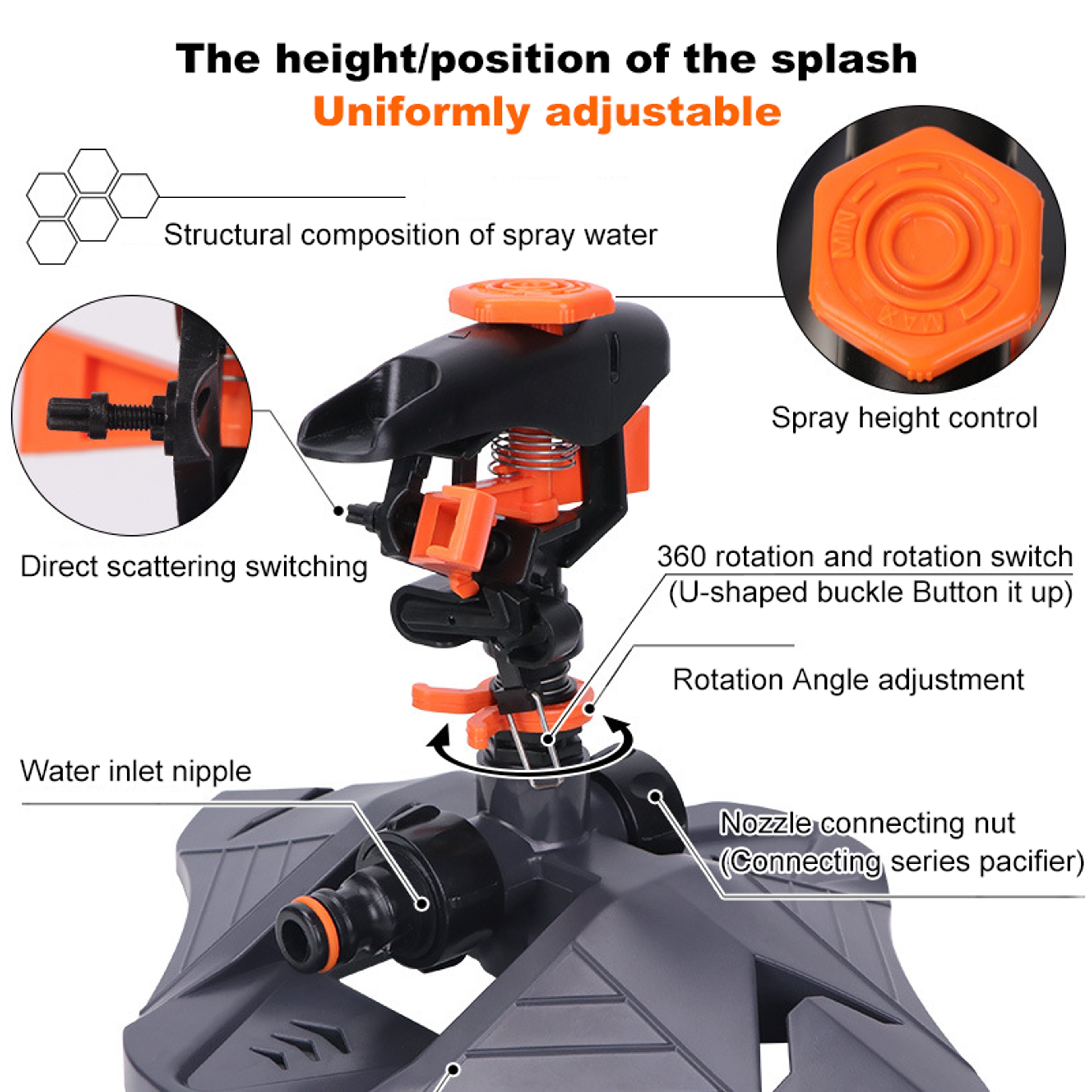 Automatic Rotating Garden Sprinkler System for Lawn Irrigation and Plant Watering – view 6