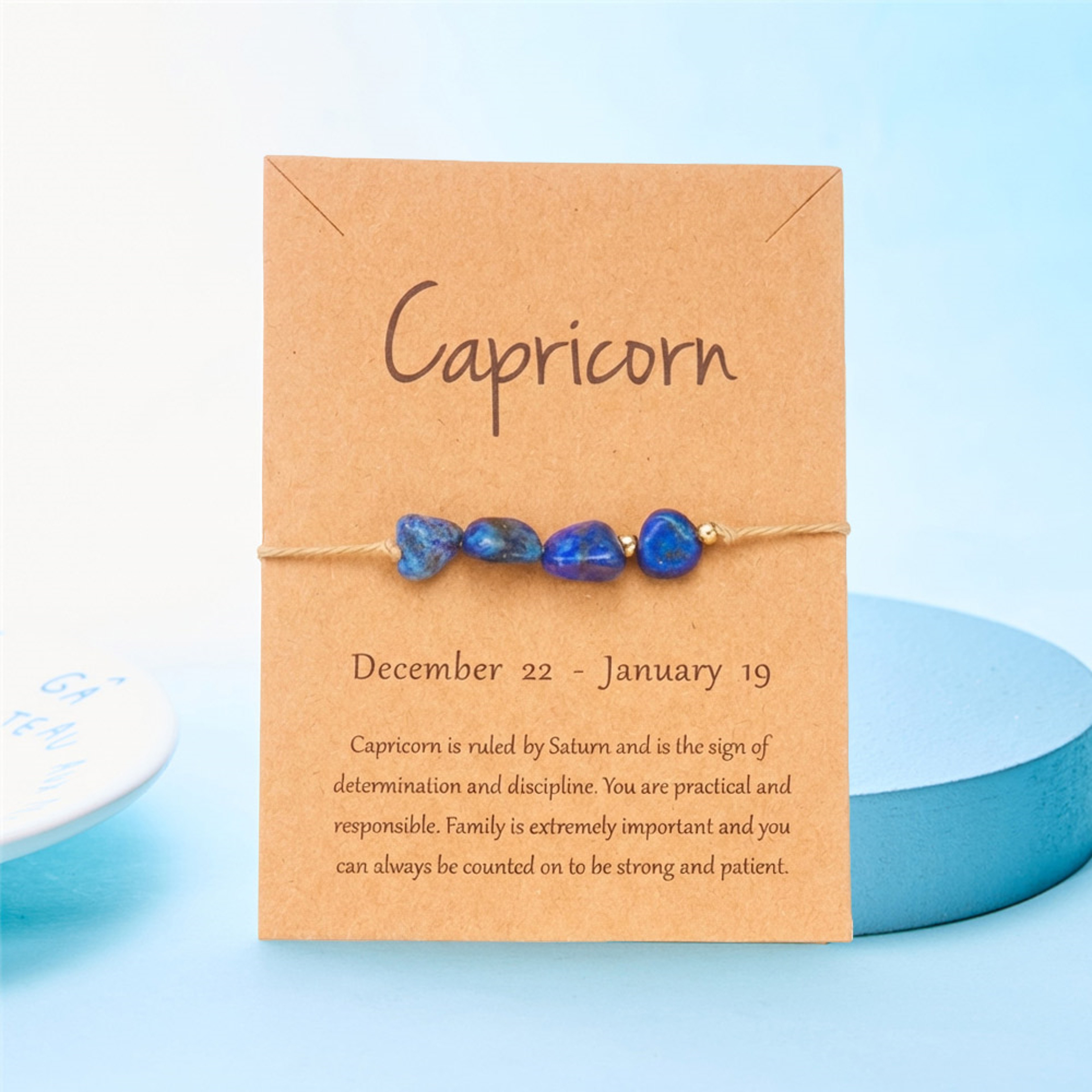 Natural Stone Constellation Bracelet for Women Zodiac Birthday Gift – view 10