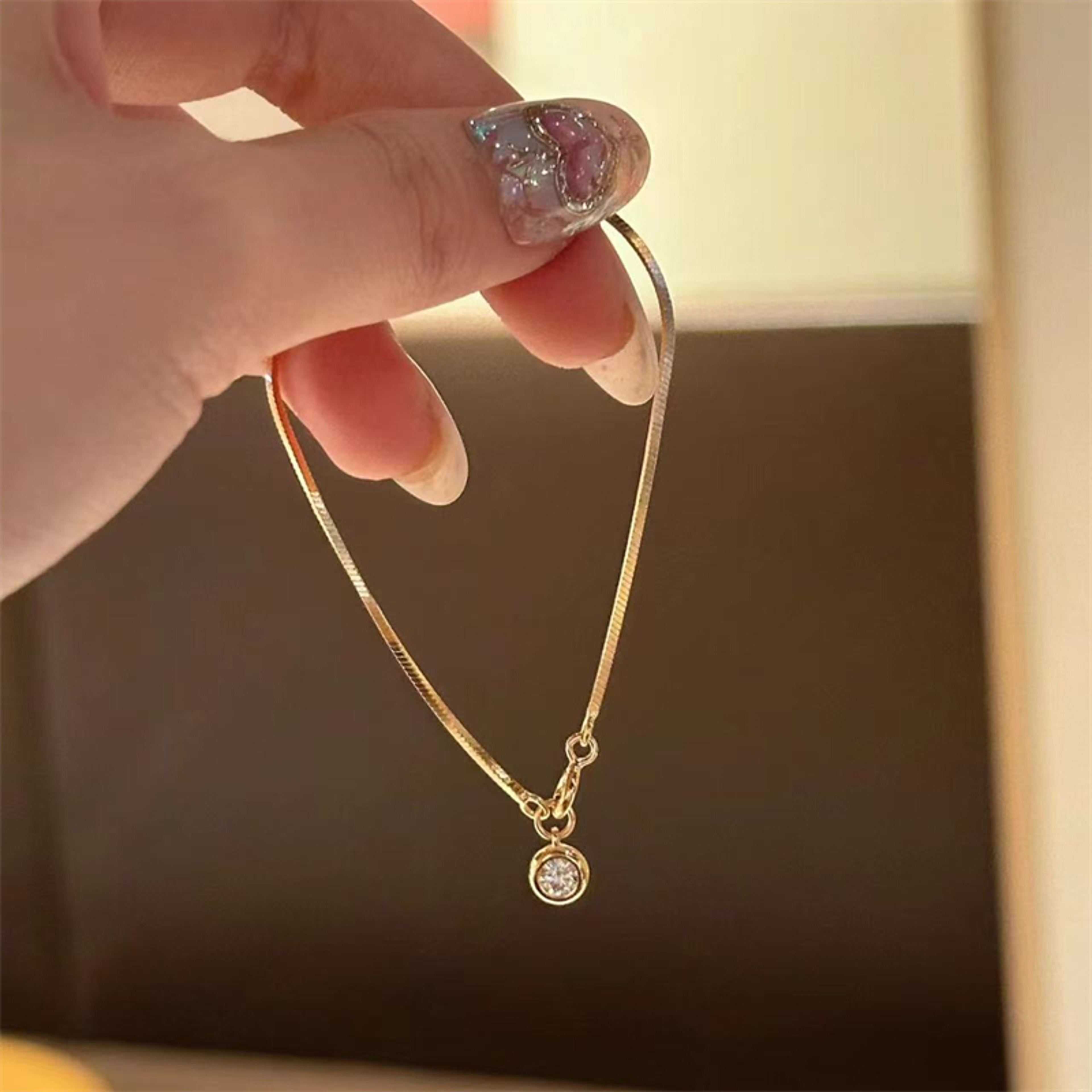 Luxury Zircon Flower Bracelet Minimalist Floral Charm Jewelry Gift For Women 3