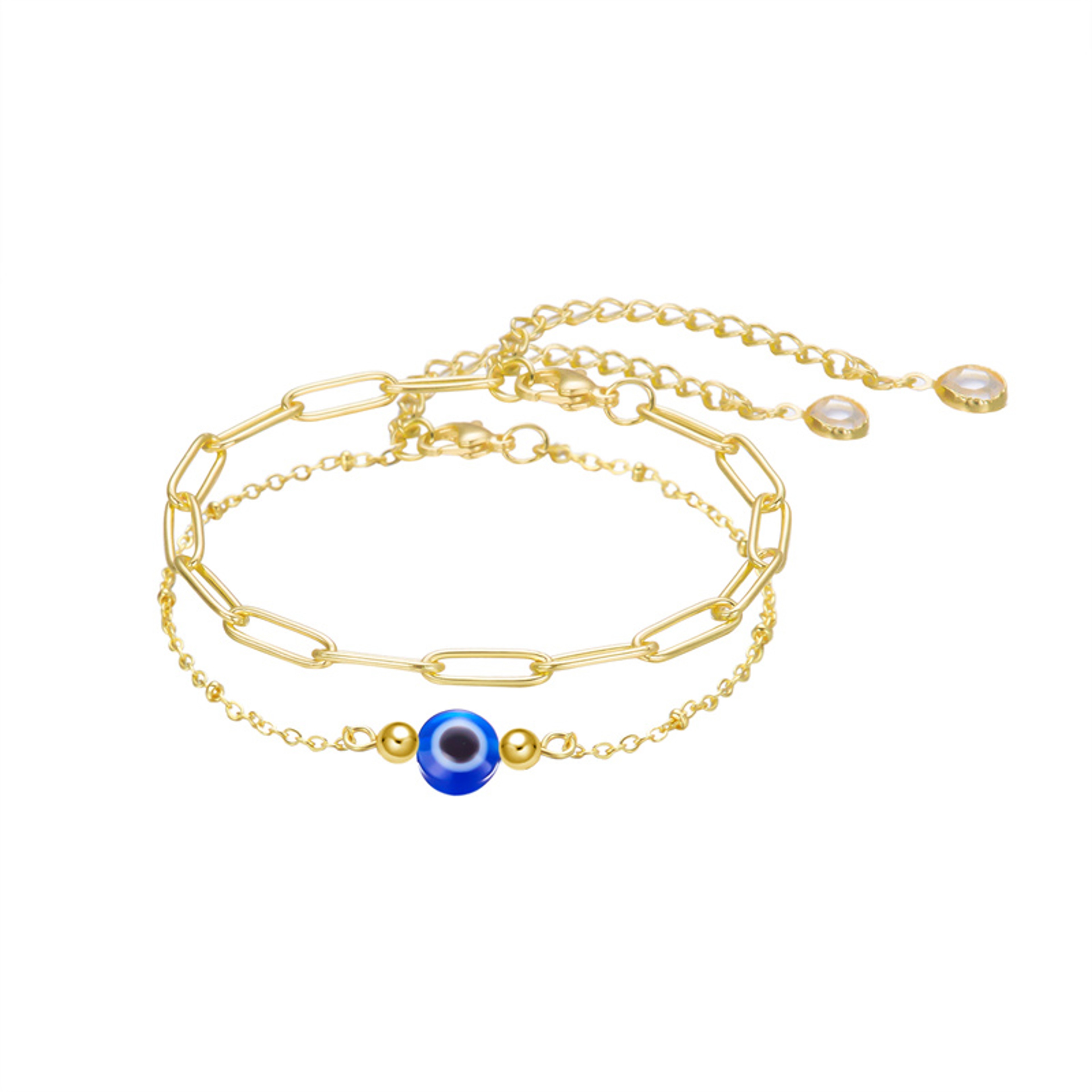 Luxury Gold Zircon Evil Eye Bracelet Adjustable Lucky Jewelry Gift – view 12