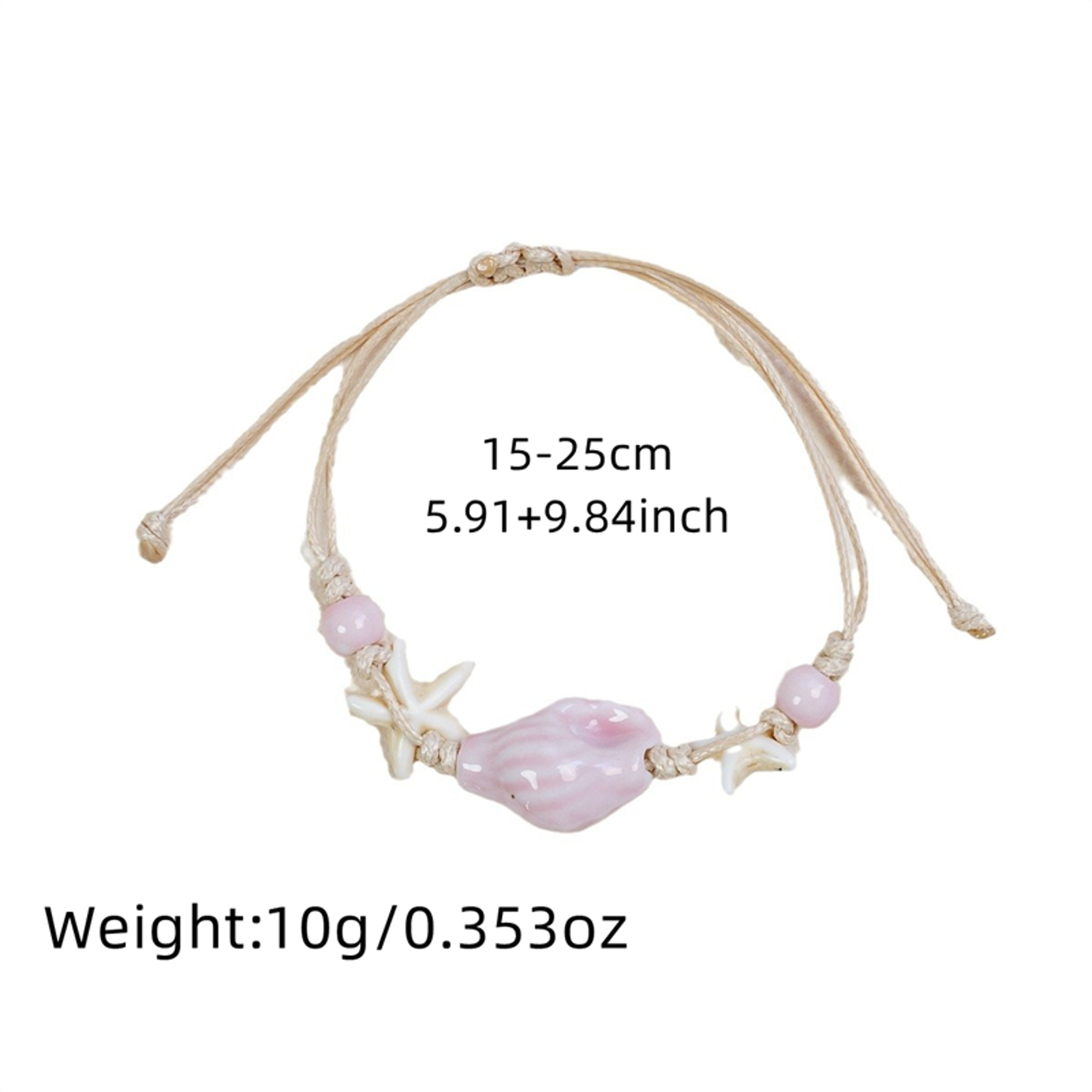 Conch Starfish Shell Beaded Bracelet For Women Beach Jewelry Adjustable Boho Gift 5