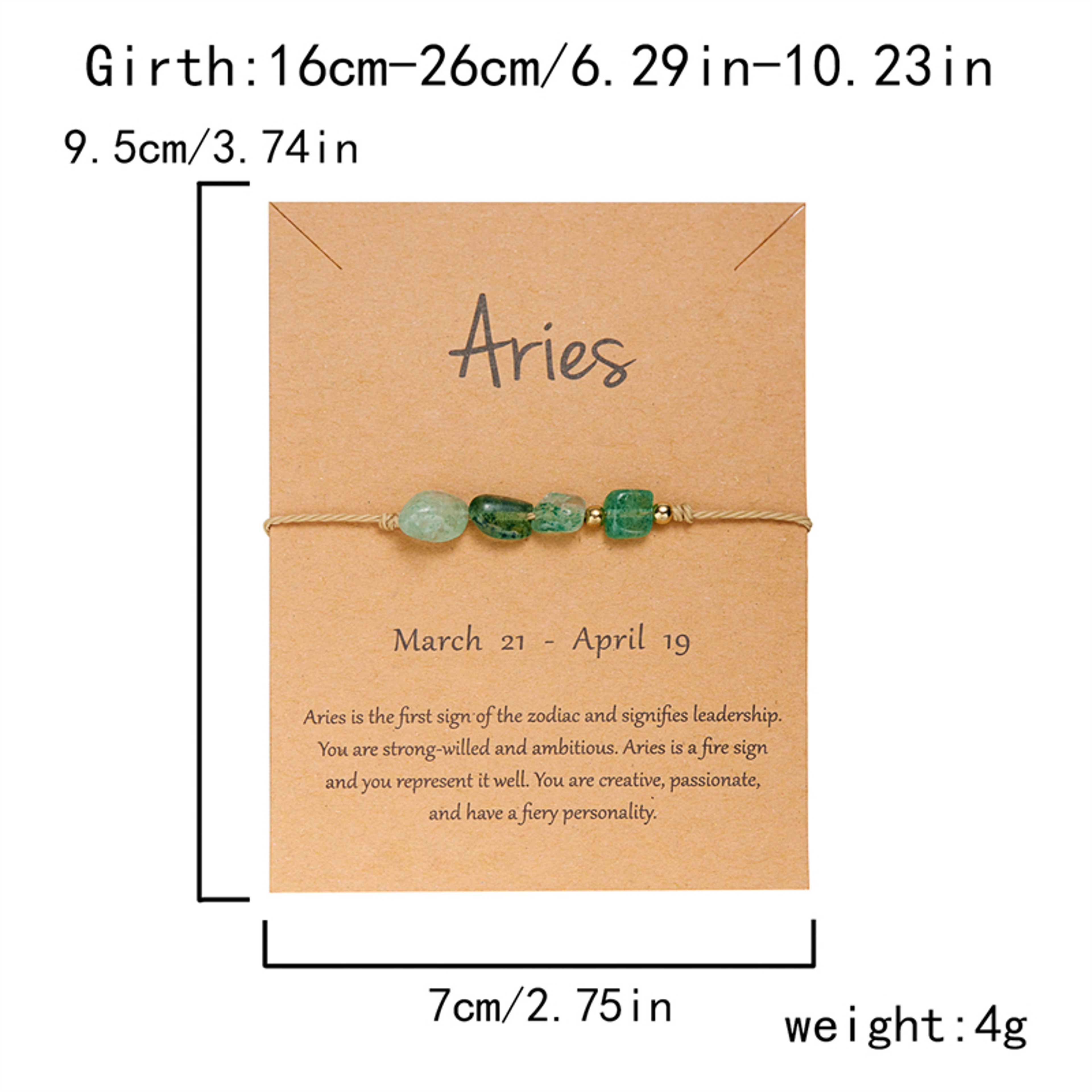 Natural Stone Constellation Bracelet for Women Kids Zodiac Sign Handmade Beaded Jewelry Gift – view 6