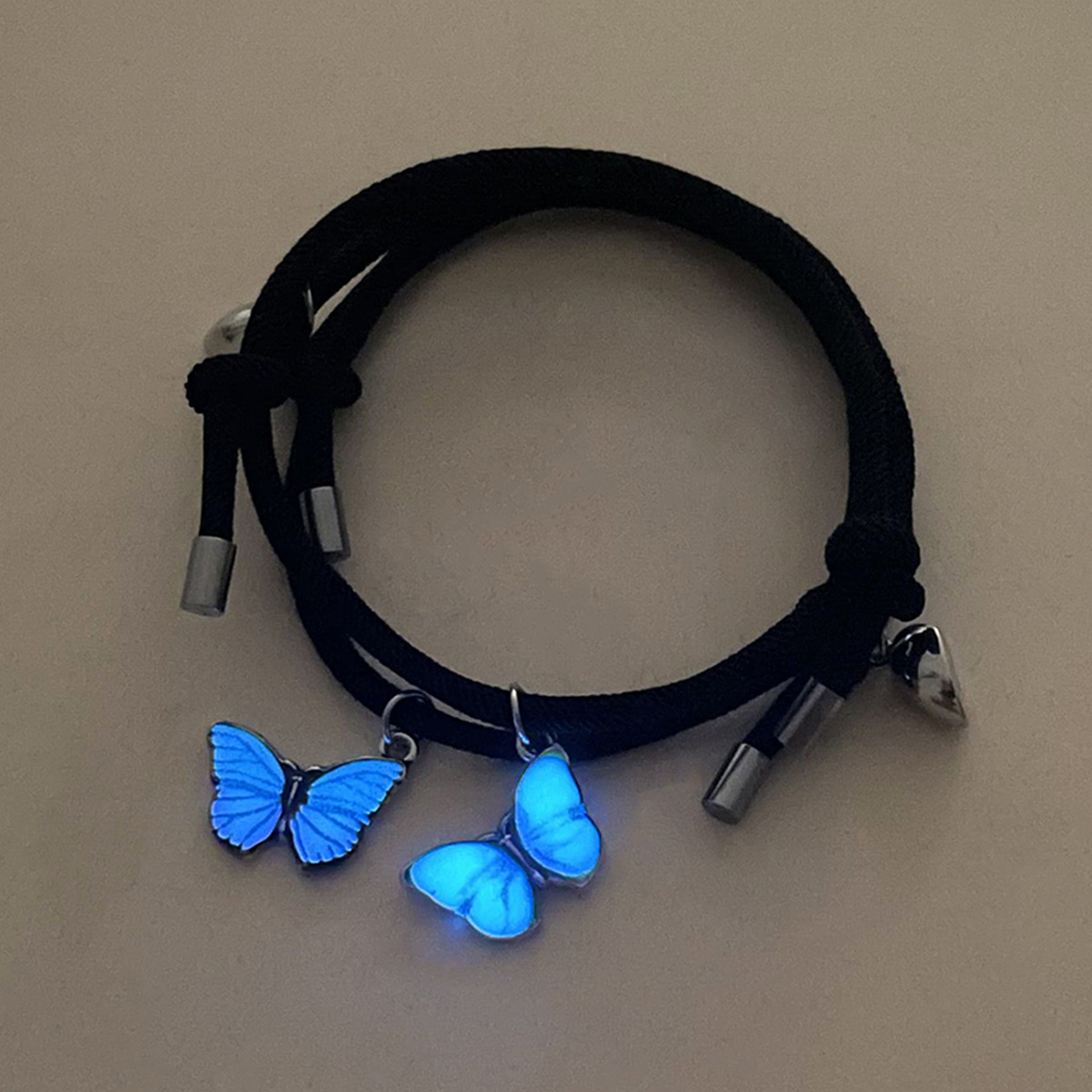 Butterfly Couples Luminous Bracelet Set Romantic Lover Charm Friendship Jewelry Gift 3