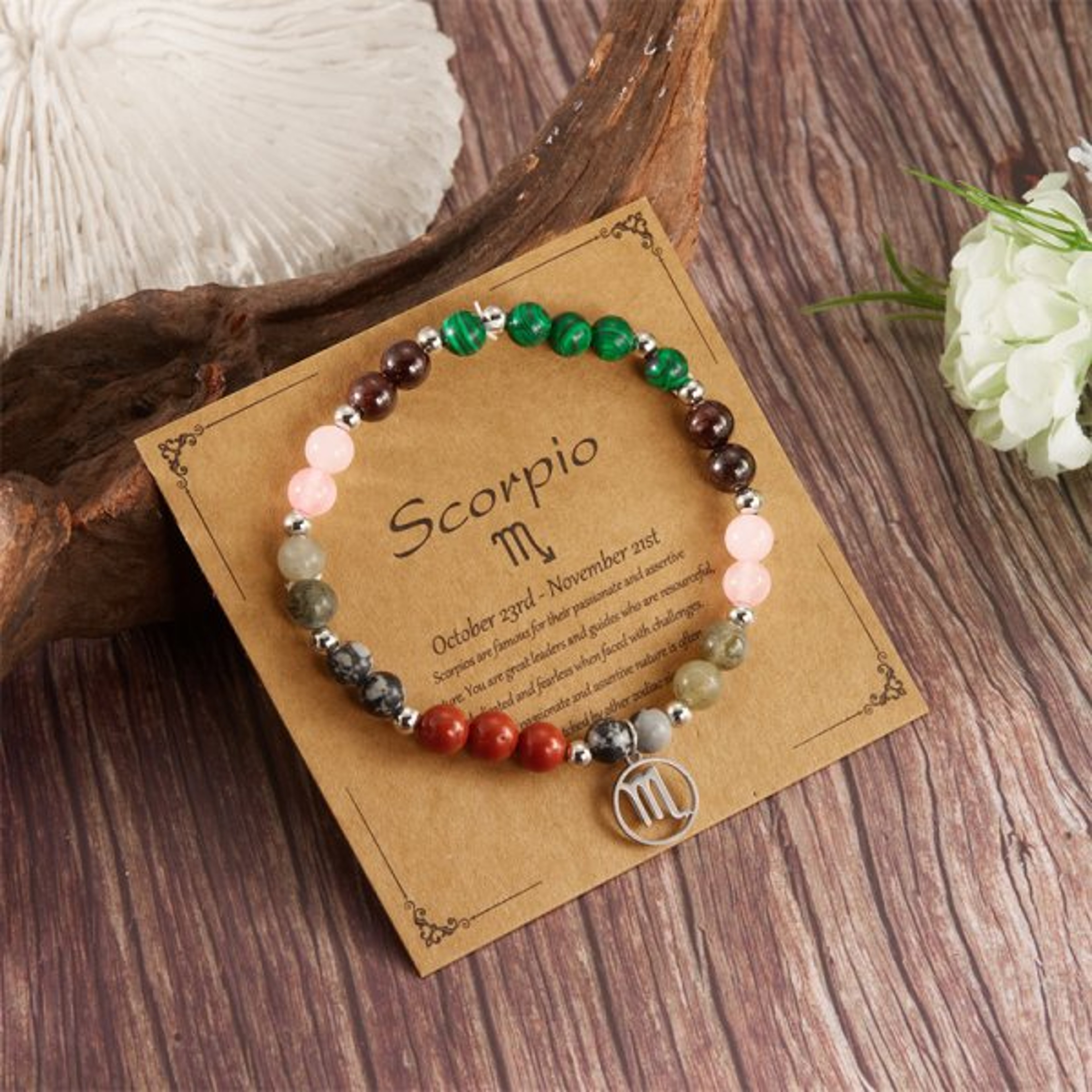 Zodiac Beaded Bracelet For Women Astrology Birth Sign Jewelry Gift 16