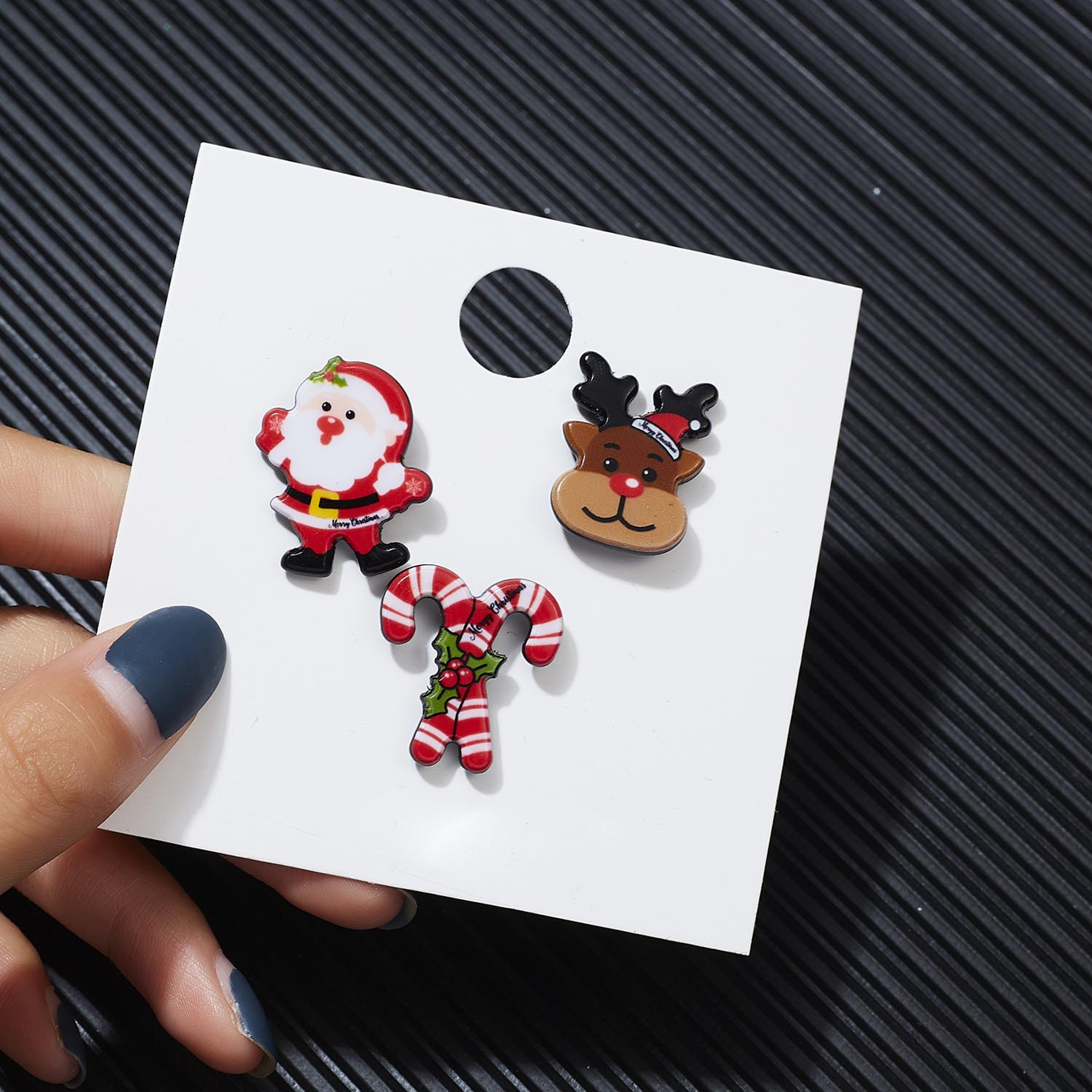 Cute Christmas Brooch Set for Women Cartoon Santa Tree Elk Lapel Pin Jewelry Gift – view 21
