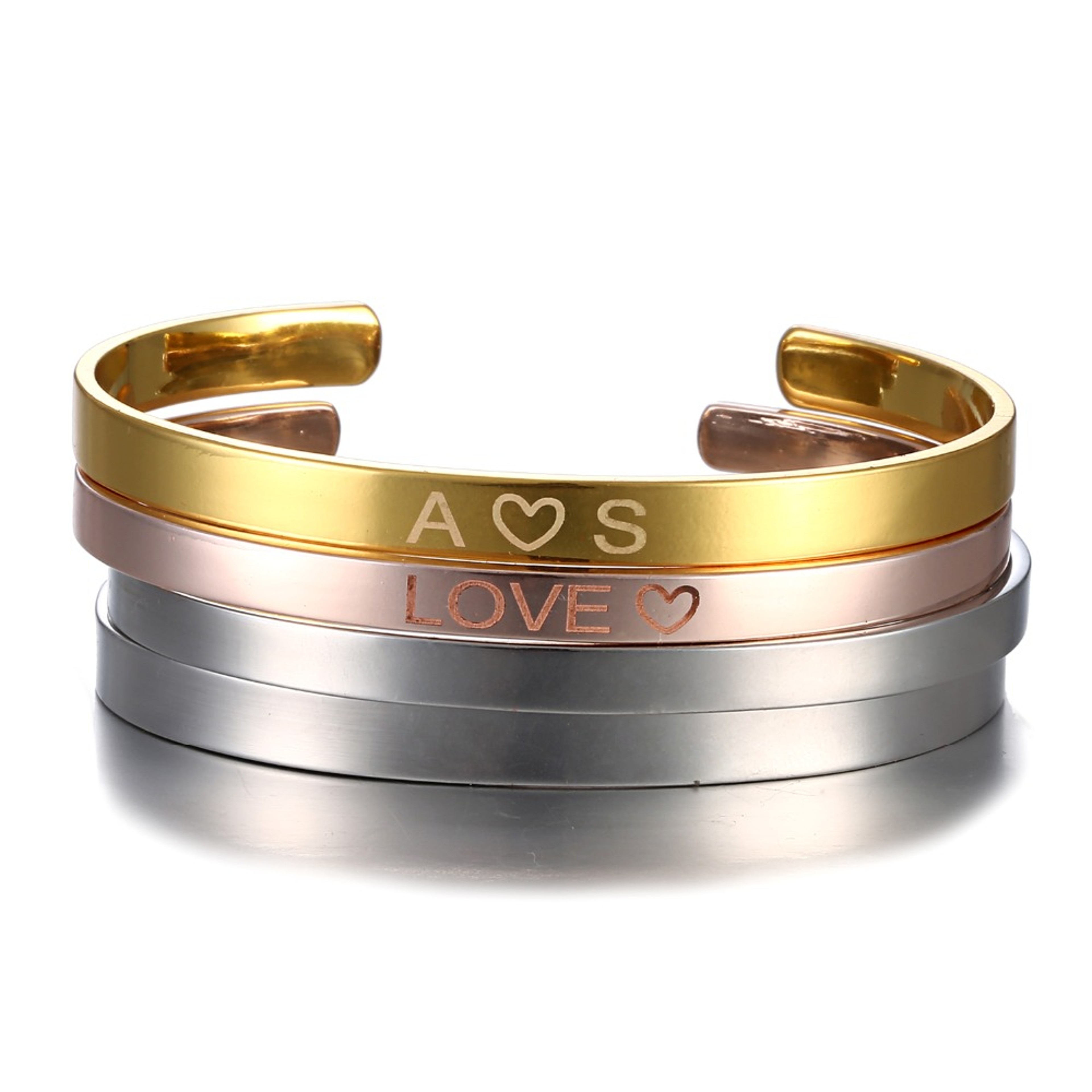 Personalized Engraved Name Bracelet Custom Stainless Steel Jewelry Gift for Women Men – view 3