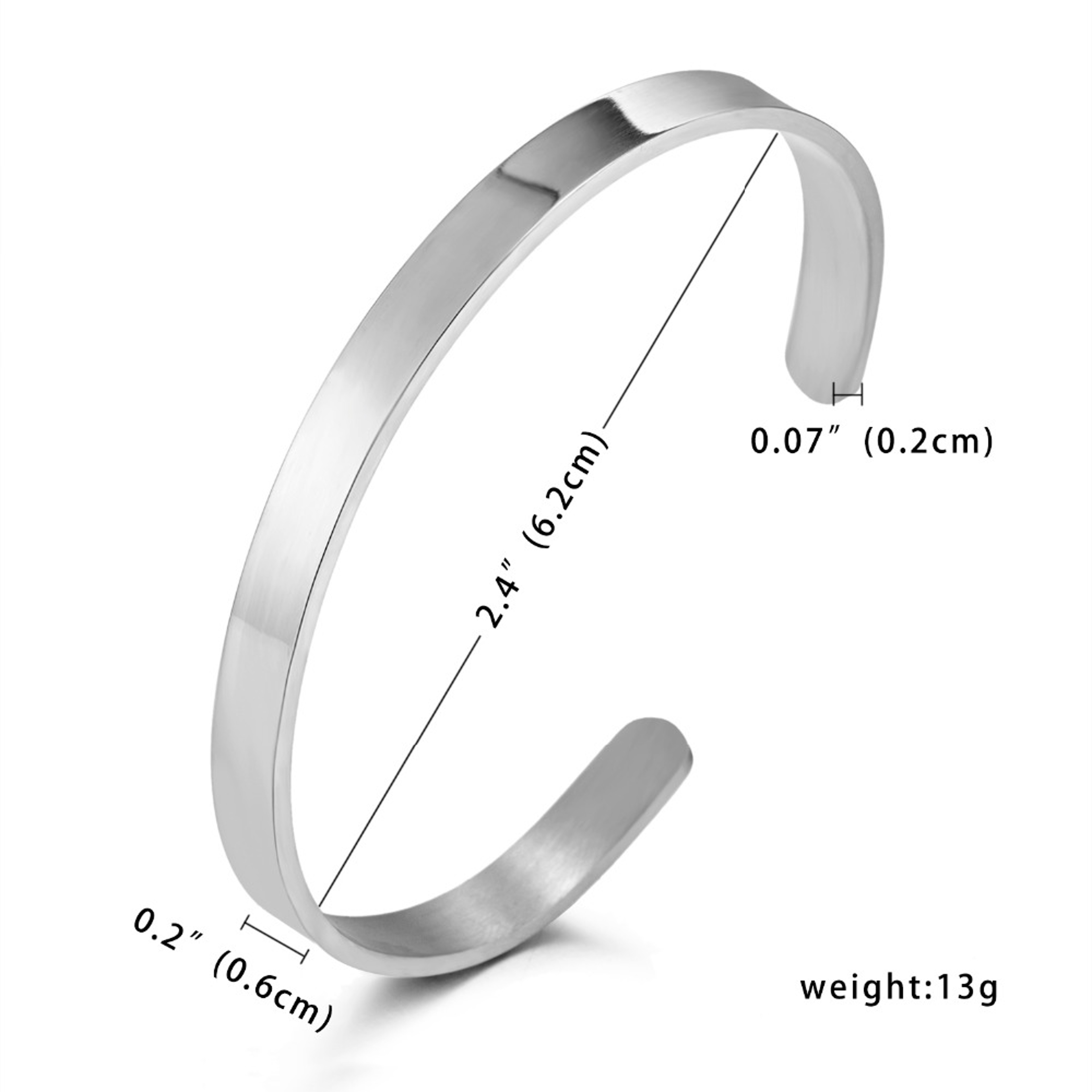 Personalized Engraved Name Bracelet Custom Stainless Steel Jewelry Gift for Women Men – view 5