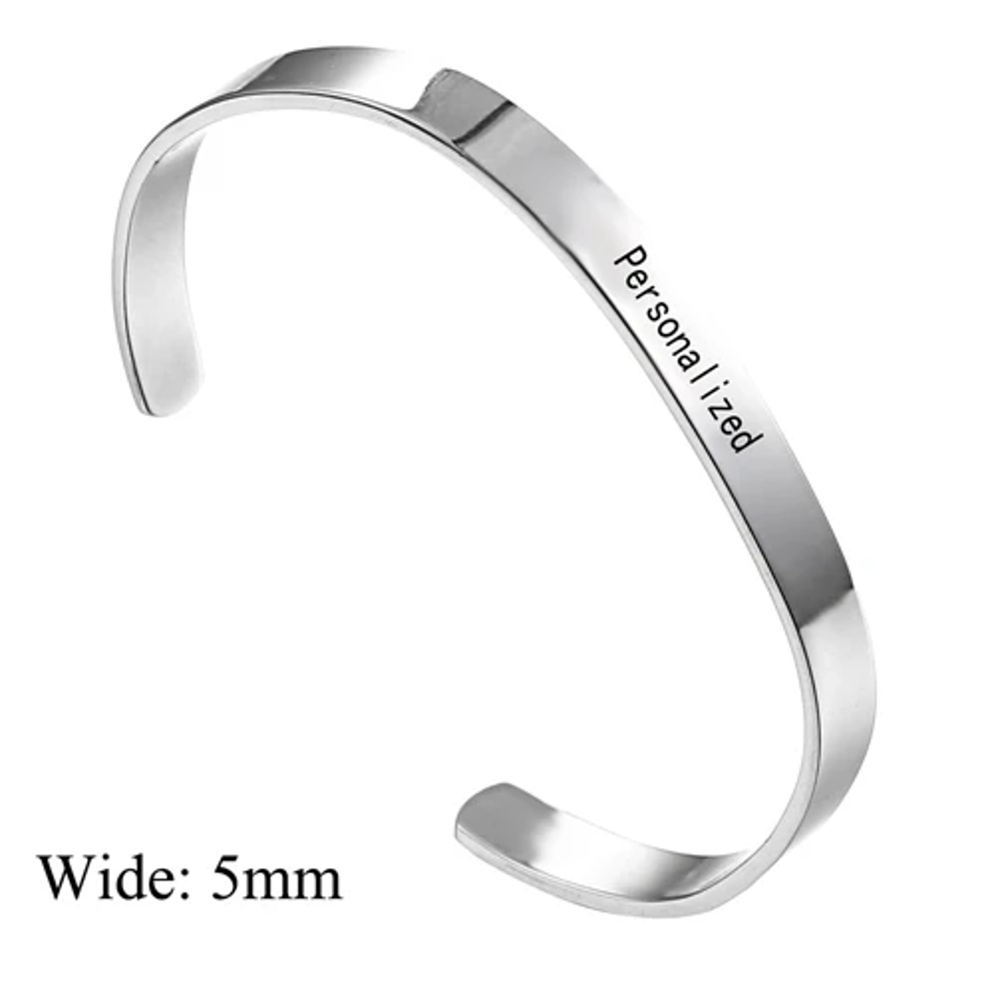 Personalized Engraved Name Bracelet Custom Stainless Steel Jewelry Gift for Women Men – view 17