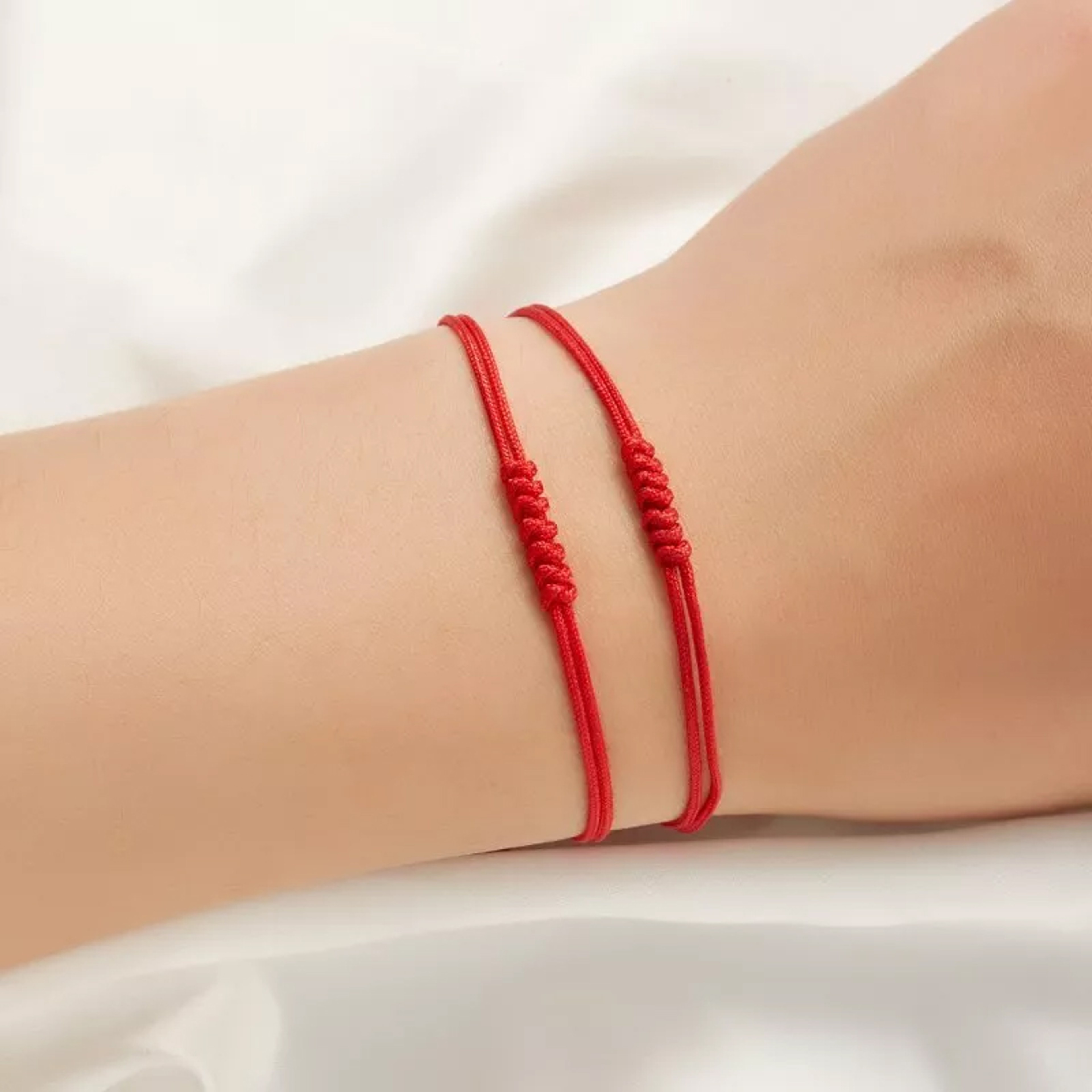 Handmade Knot Lucky Red String Bracelet for Men Women Gift – view 3