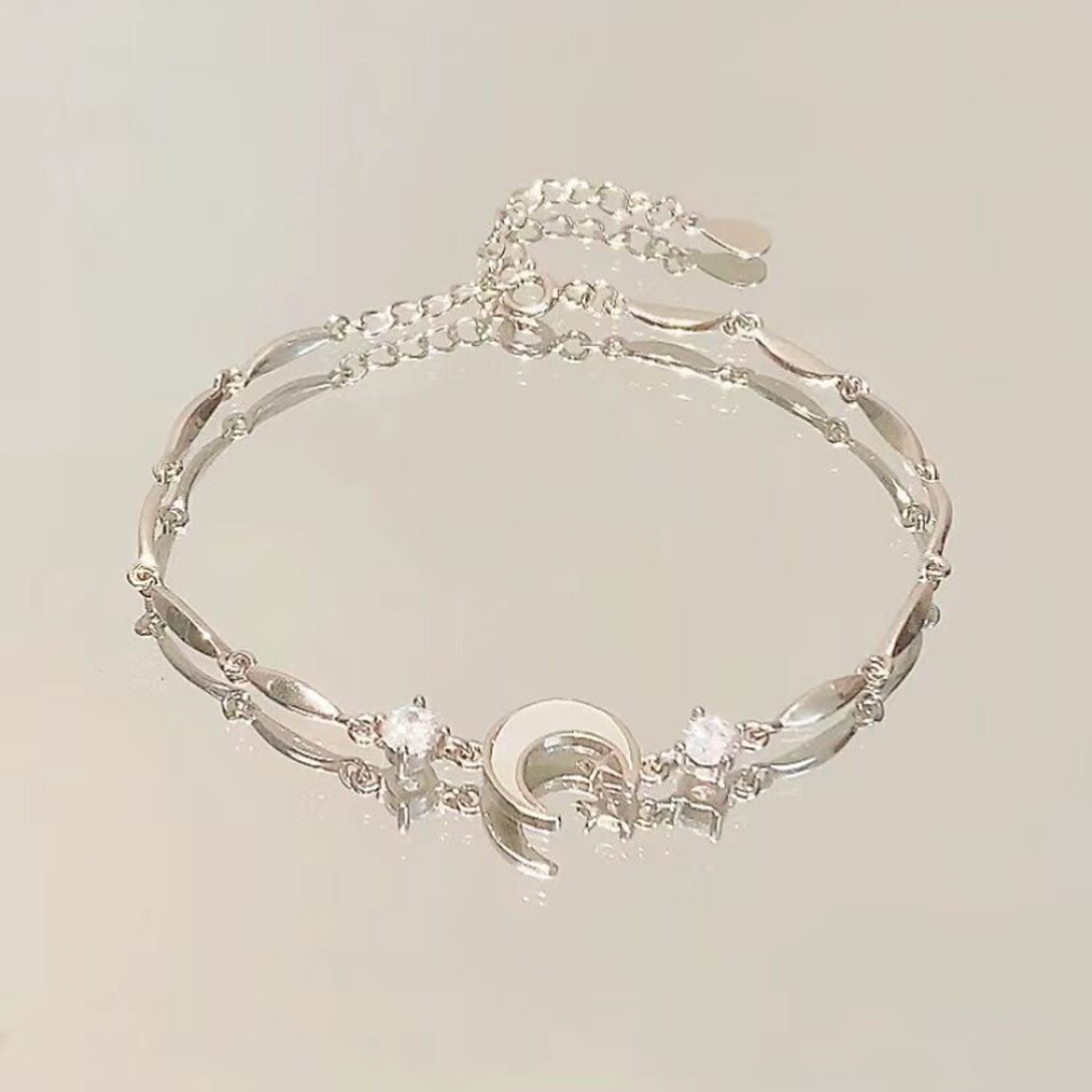 Fairy Pink Crystal Zircon Sakura Flower Bracelet for Women Sweet Jewelry Gift – view 11