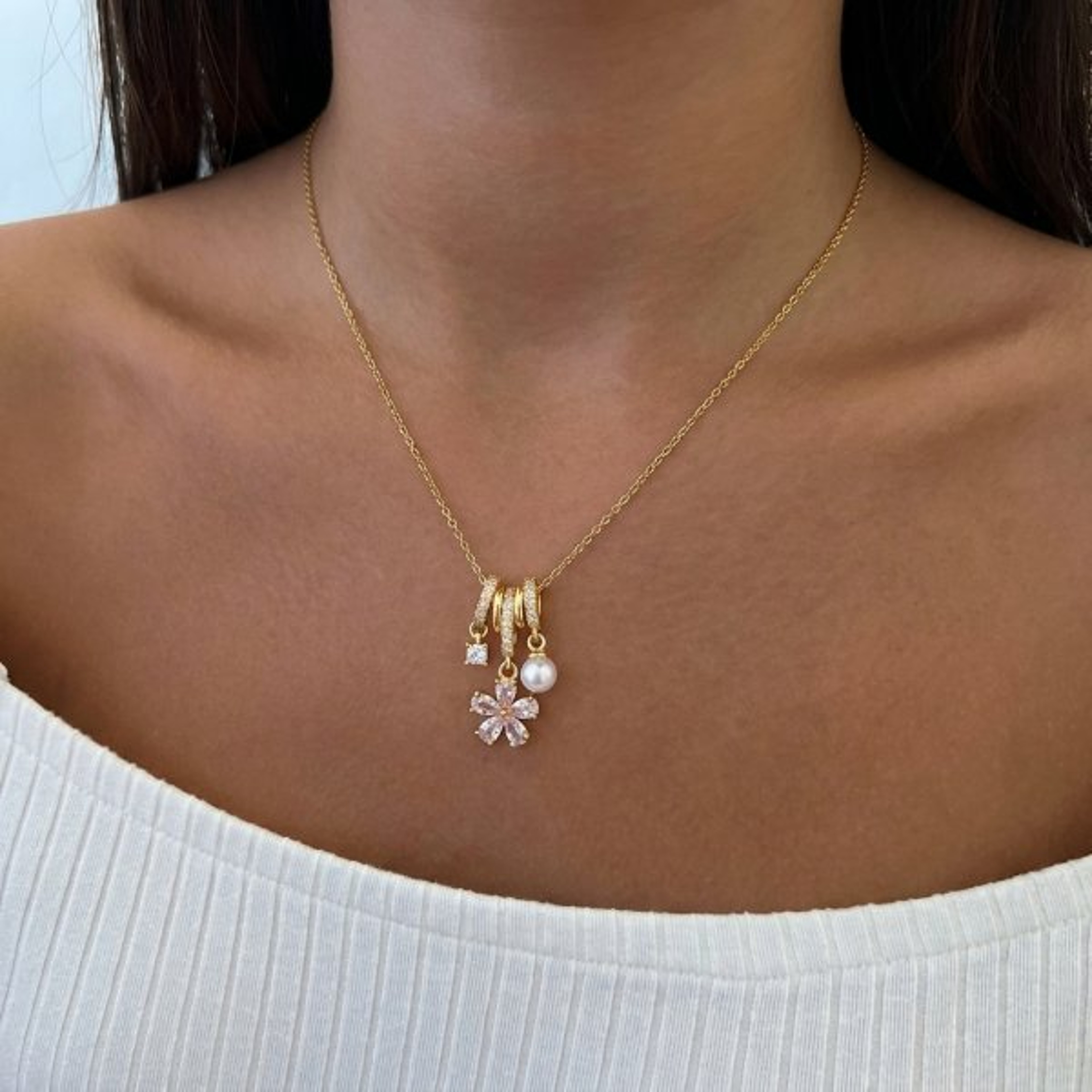 Fairy Pink Crystal Zircon Sakura Flower Bracelet for Women Sweet Jewelry Gift – view 16