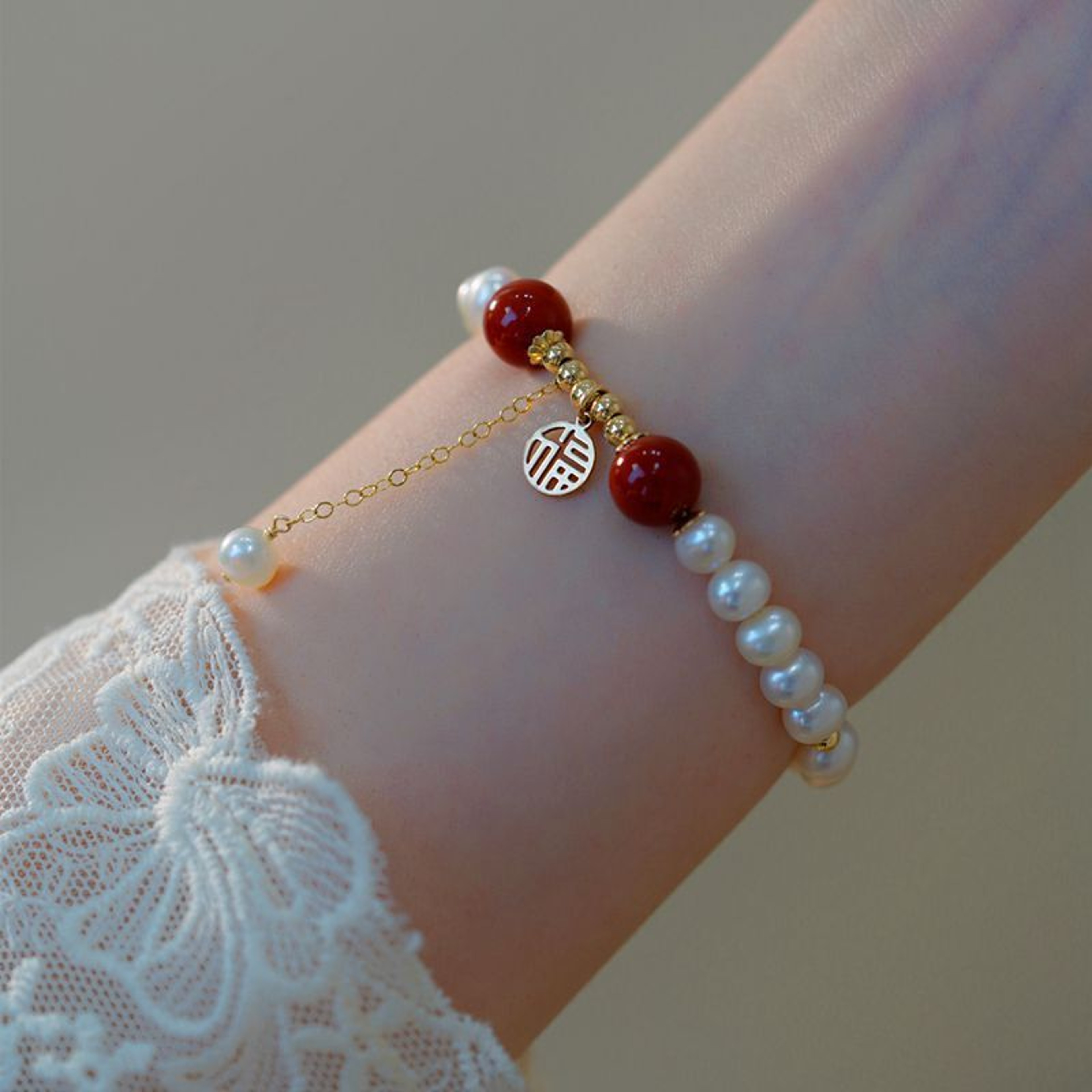 Fashion Imitation Pearl Bracelet for Women Adjustable Charm Jewelry Gift – view 9