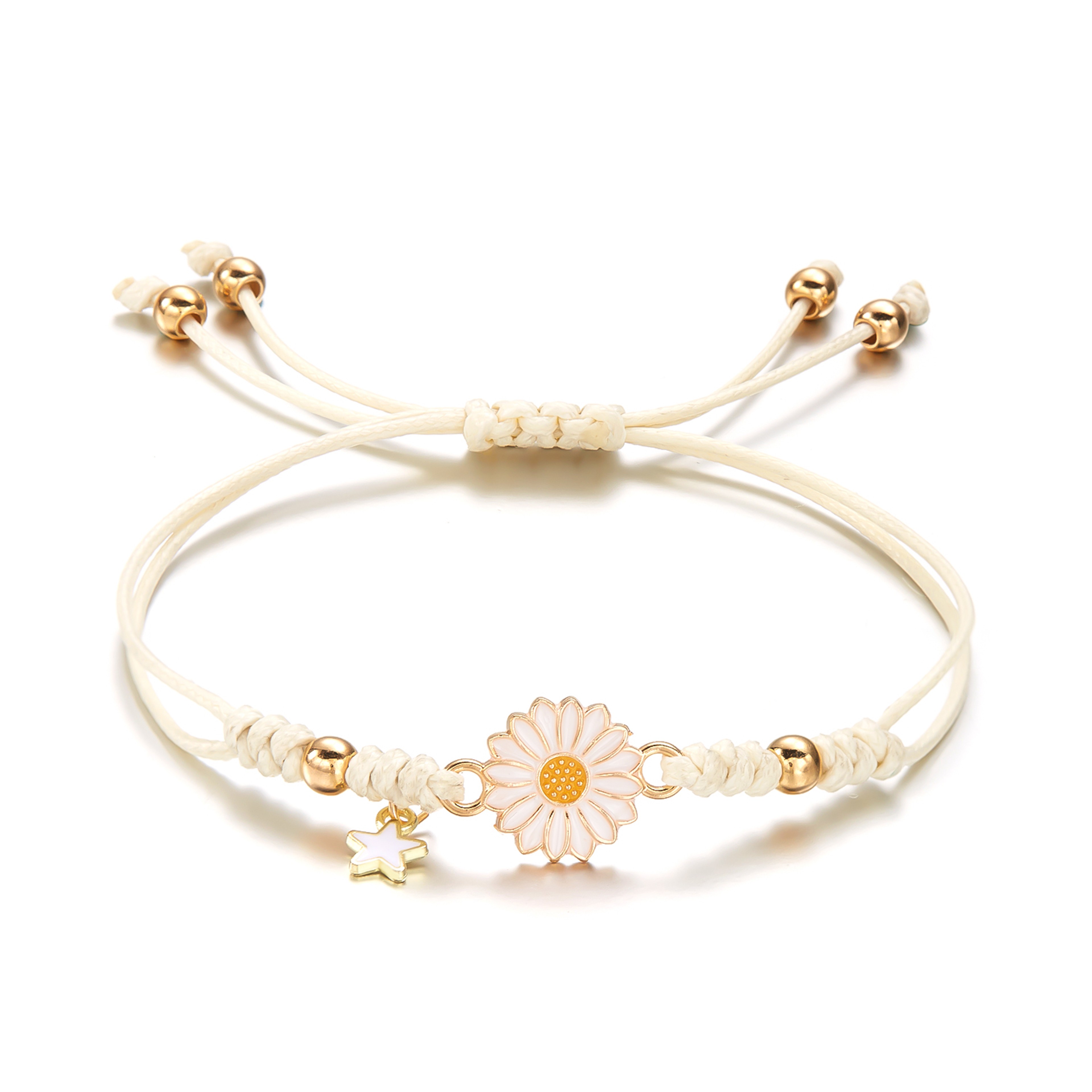 Boho Handmade Star Daisy Bracelet For Women Cute Friendship Rope Jewelry Gift 15