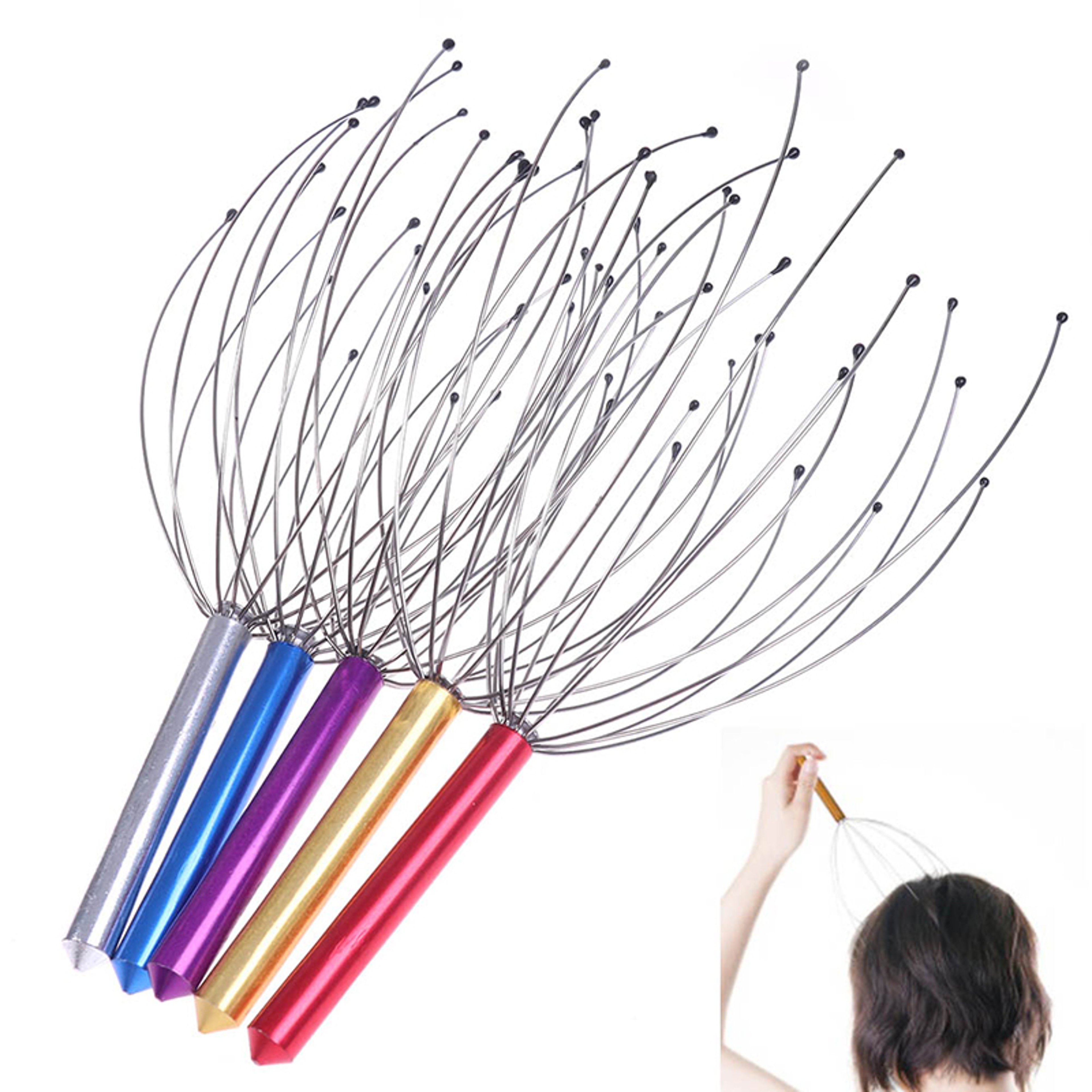 Octopus Head Neck Scalp Massager Relaxing Pressure Relief Tool For Stress Release 2