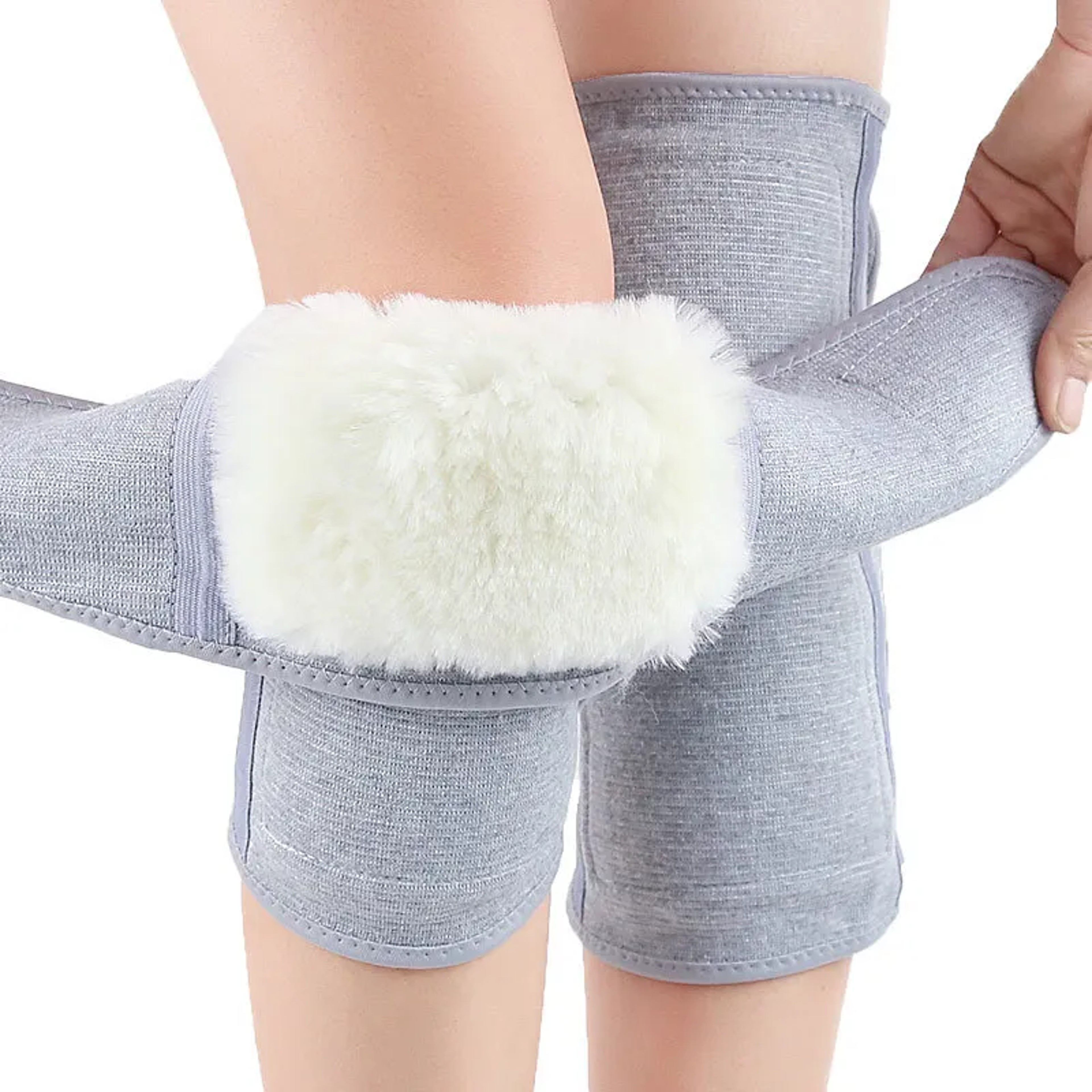 Winter Wool Knee Warmers Thick Thermal Leg Sleeves For Men Women Cycling Cold Weather Protection 0