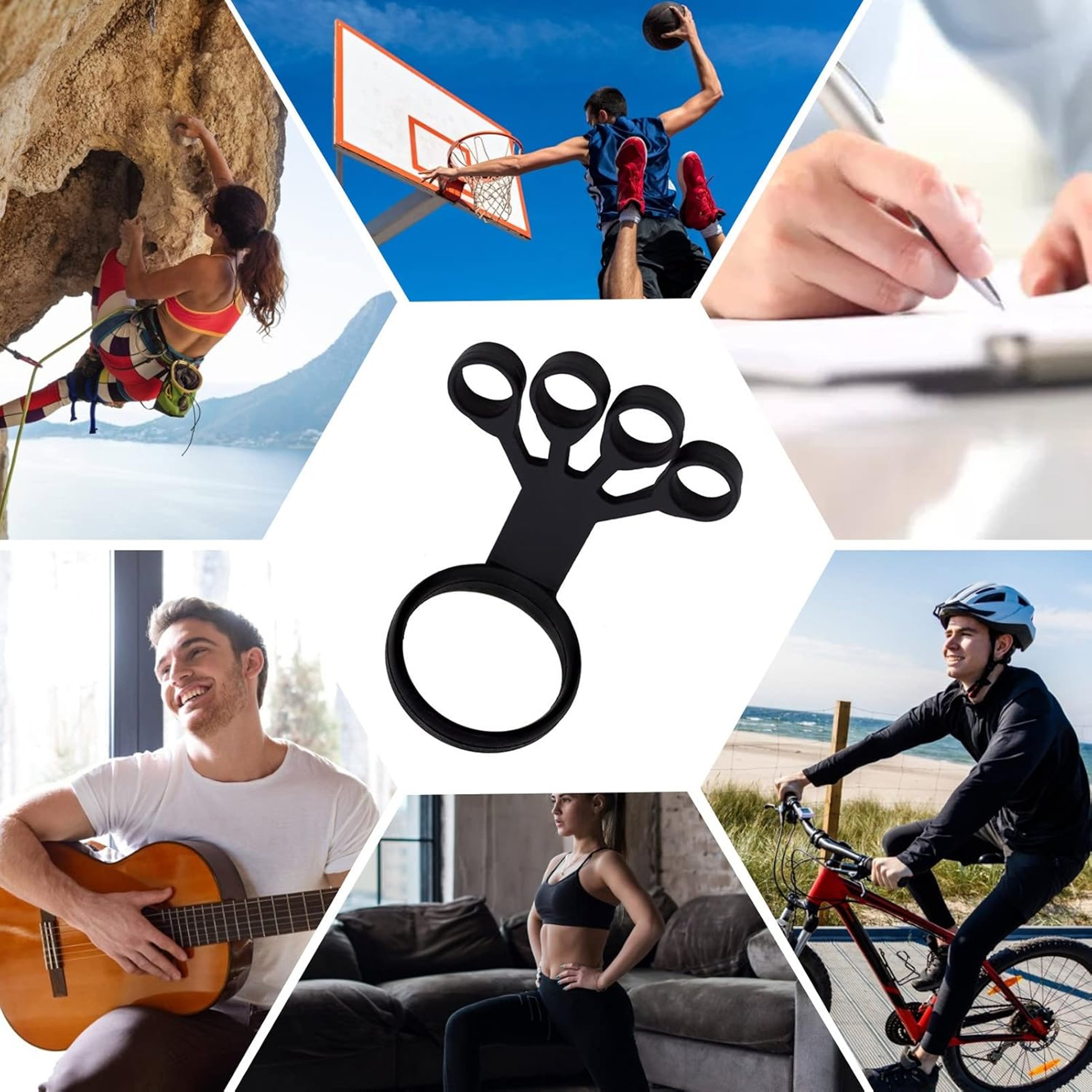 Silicone Finger Stretching Exerciser Hand Grip Trainer for Finger Strength and Wrist Flexibility – view 6