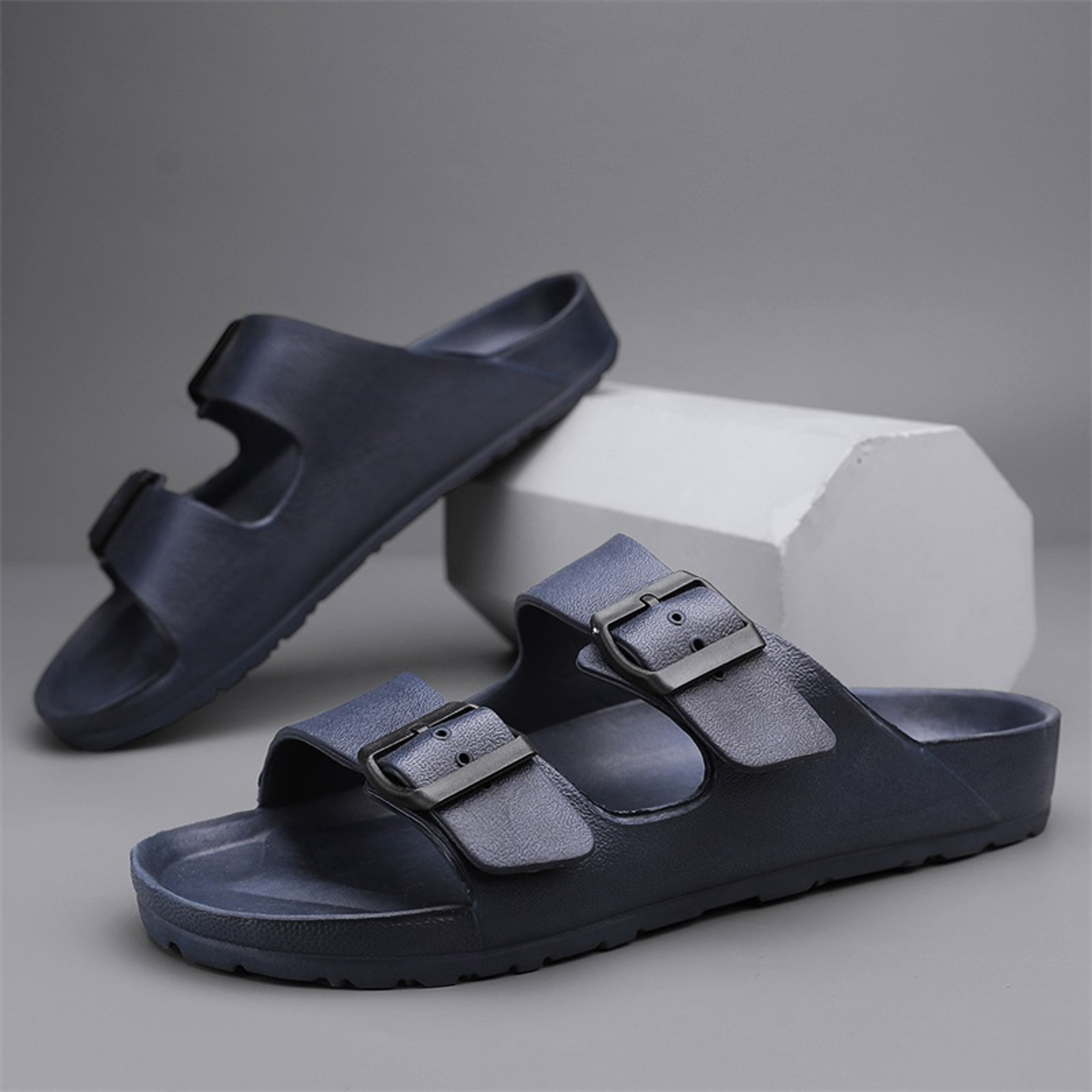 Mens Adjustable Cloud Slides Soft EVA Non Slip Summer Beach Sandals – view 3