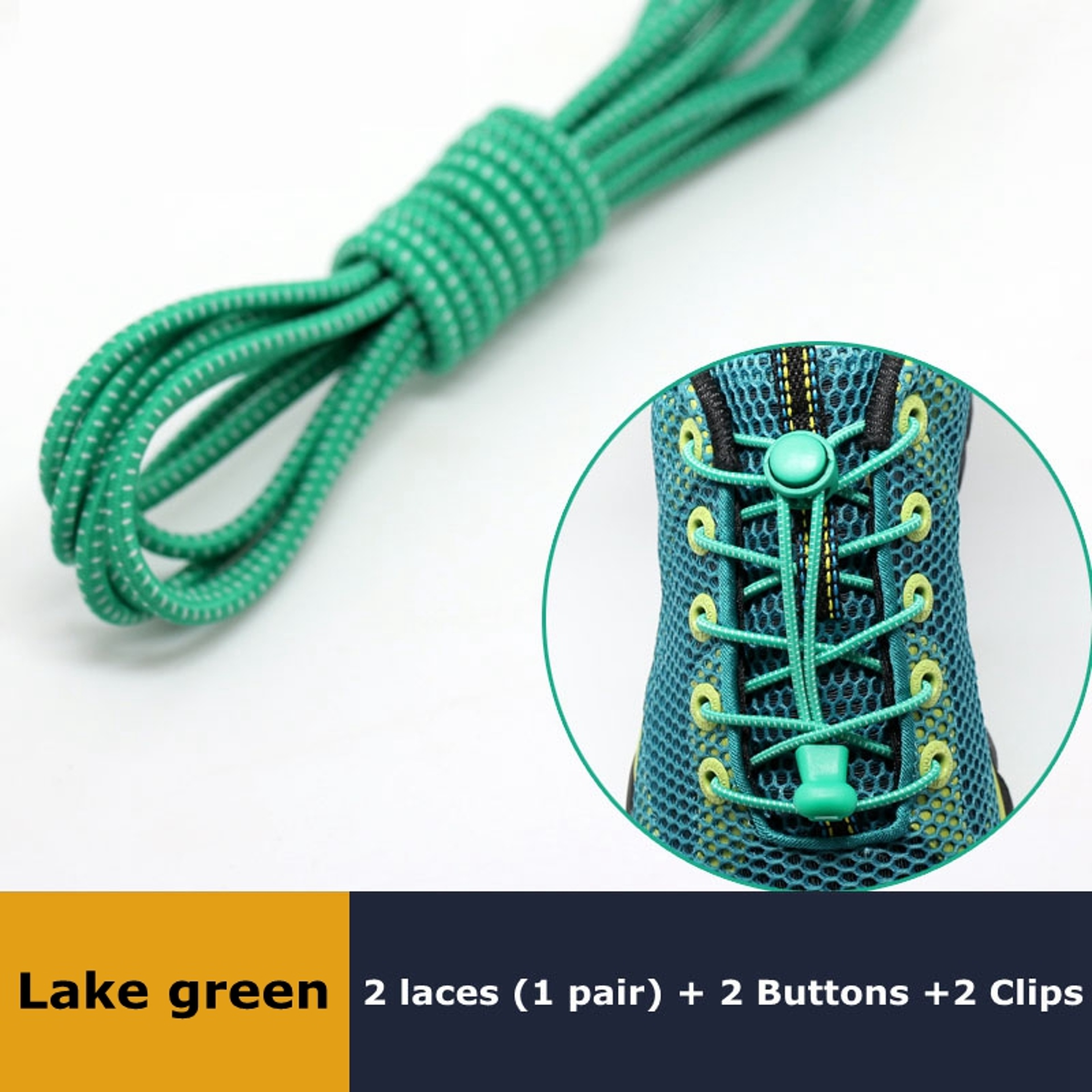 Quick Lock Elastic No Tie Shoelaces for Sneakers and Everyday Shoes – view 11
