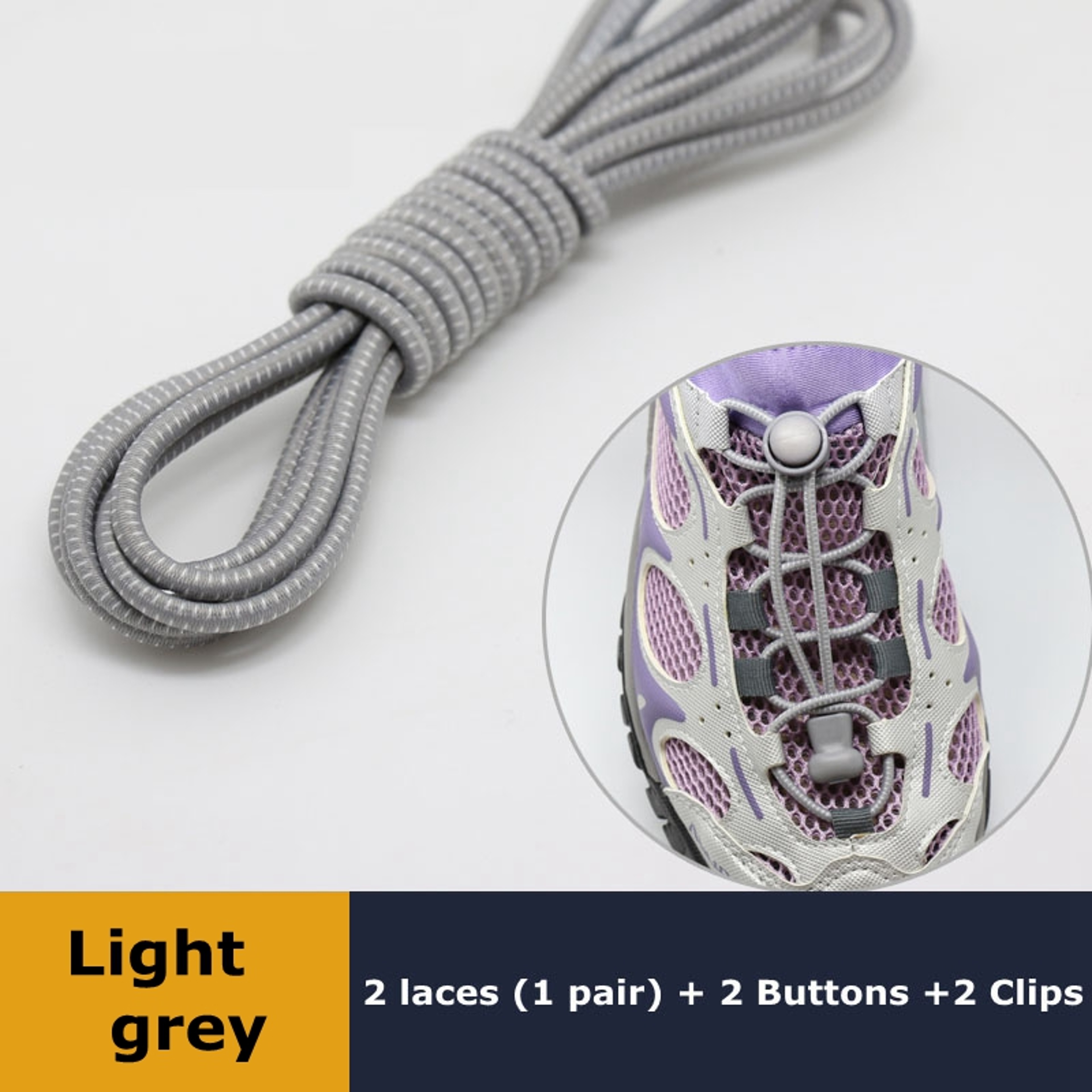 Quick Lock Elastic No Tie Shoelaces for Sneakers and Everyday Shoes – view 12