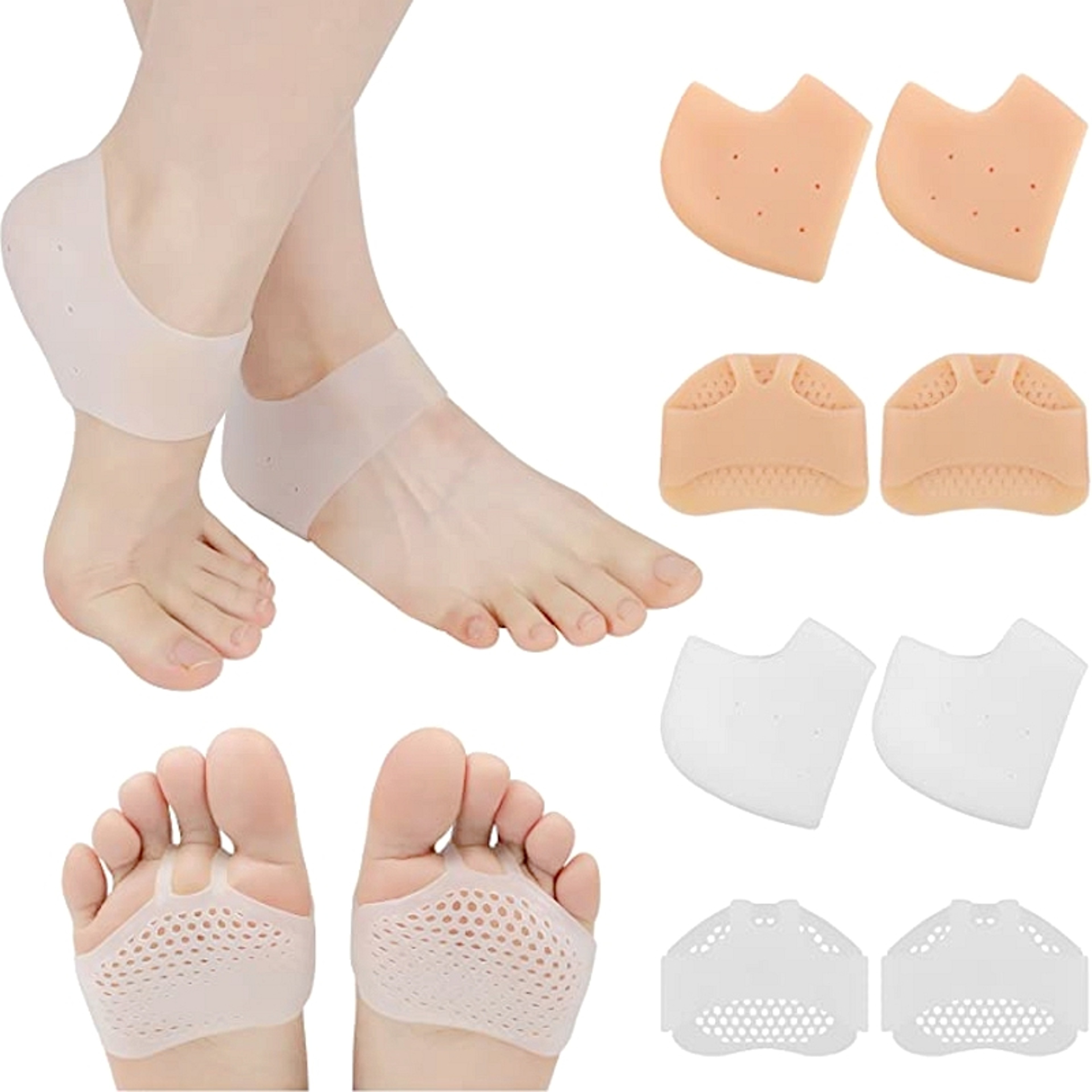 Silicone Gel Metatarsal Pads Ball Of Foot Cushions For Everyday Forefoot Comfort 0