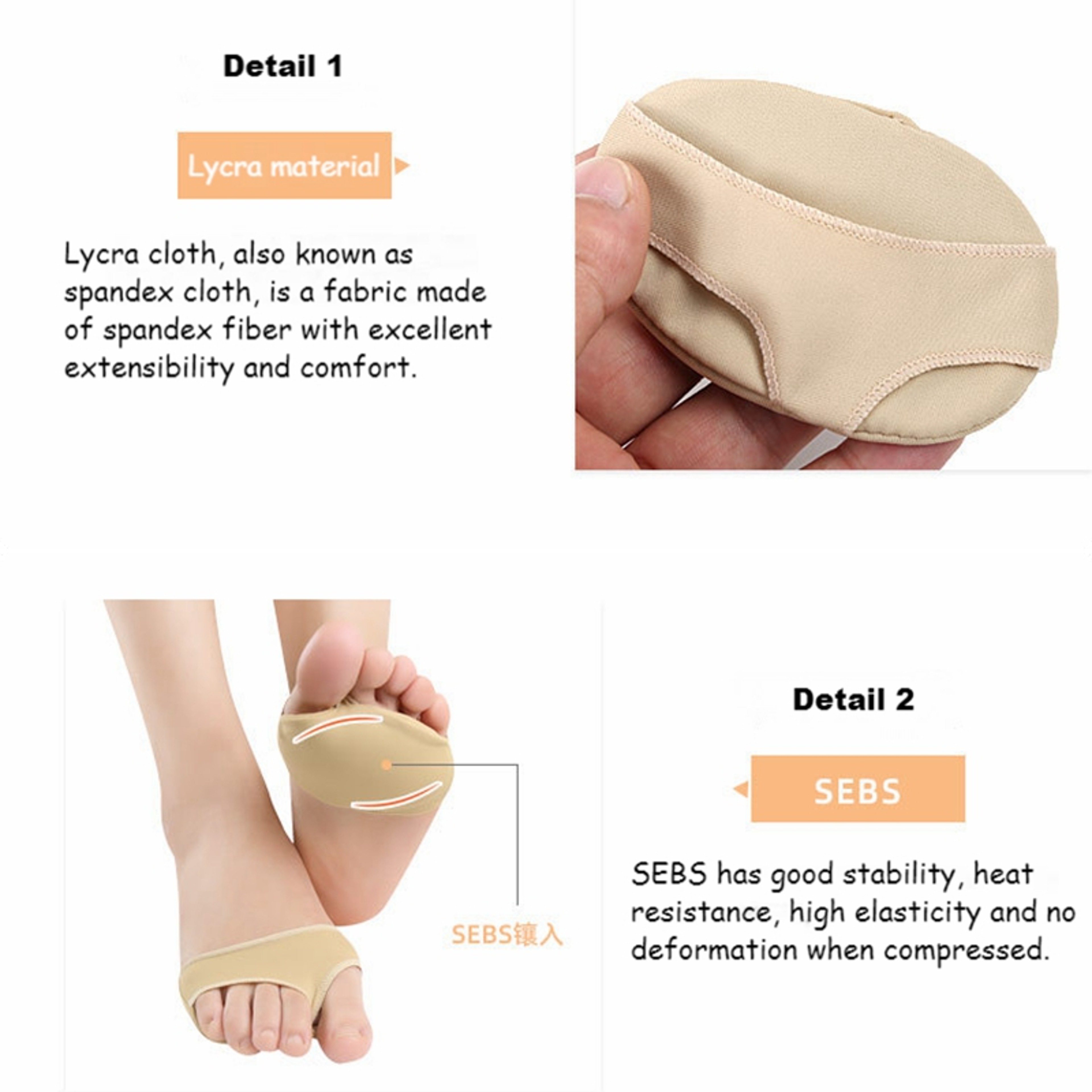 ComfortStep Metatarsal Gel Pads Breathable Ball Of Foot Cushions For Shock Absorption 4
