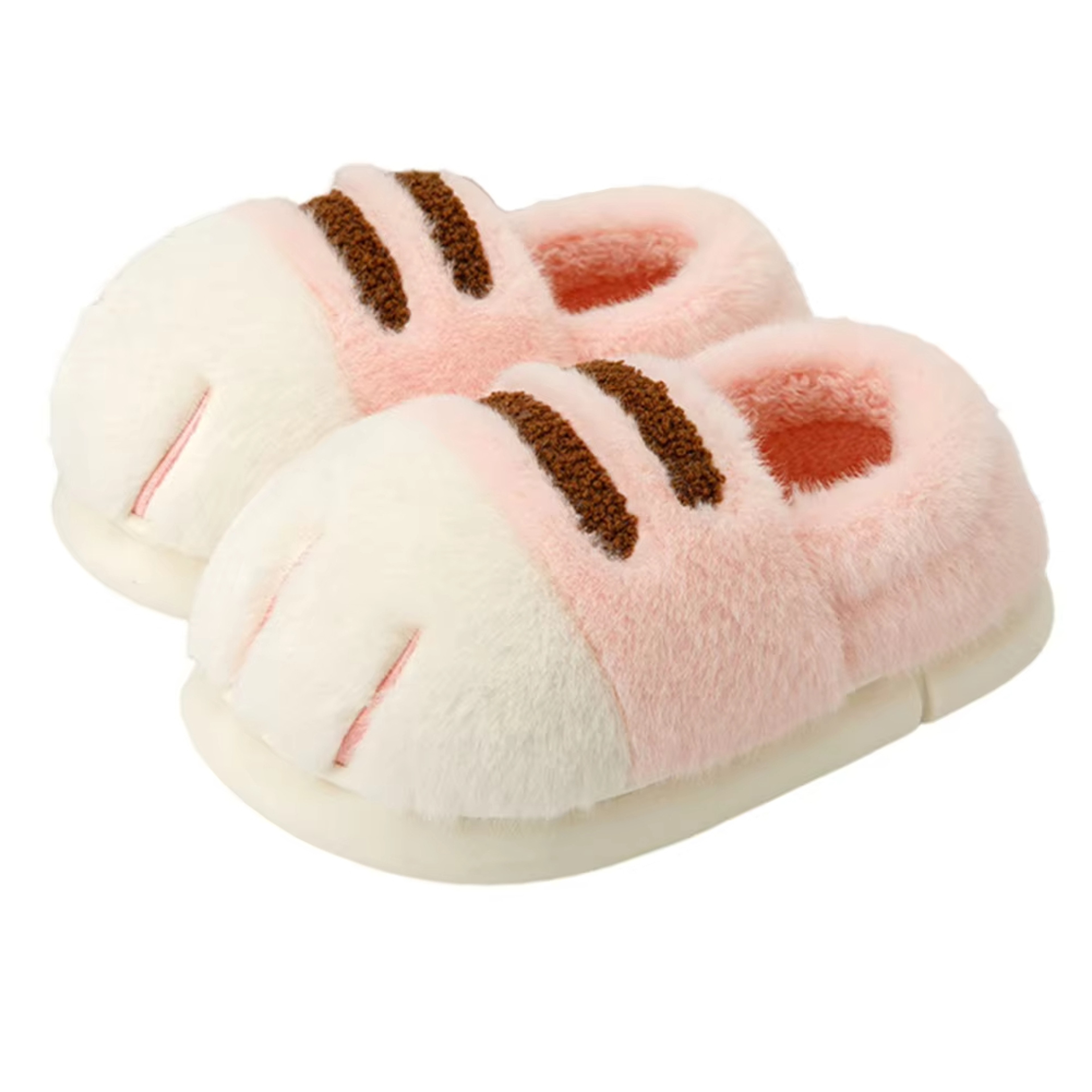 Cozy Cat Paw Slippers for Women Warm Fluffy Non Slip House Shoes – view 11