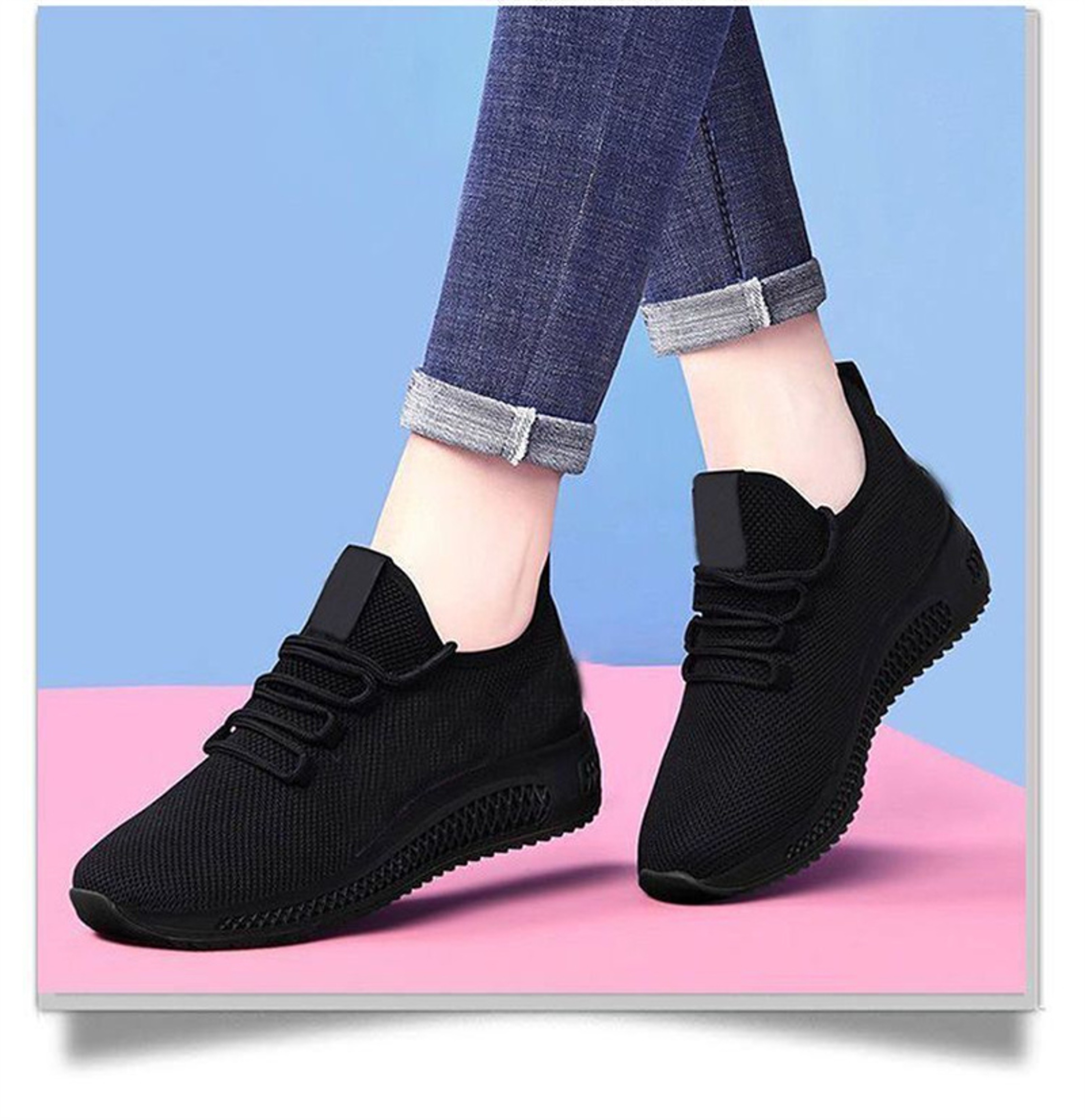 Women Breathable Casual Sneakers Comfortable Thick Sole Walking Shoes – view 3