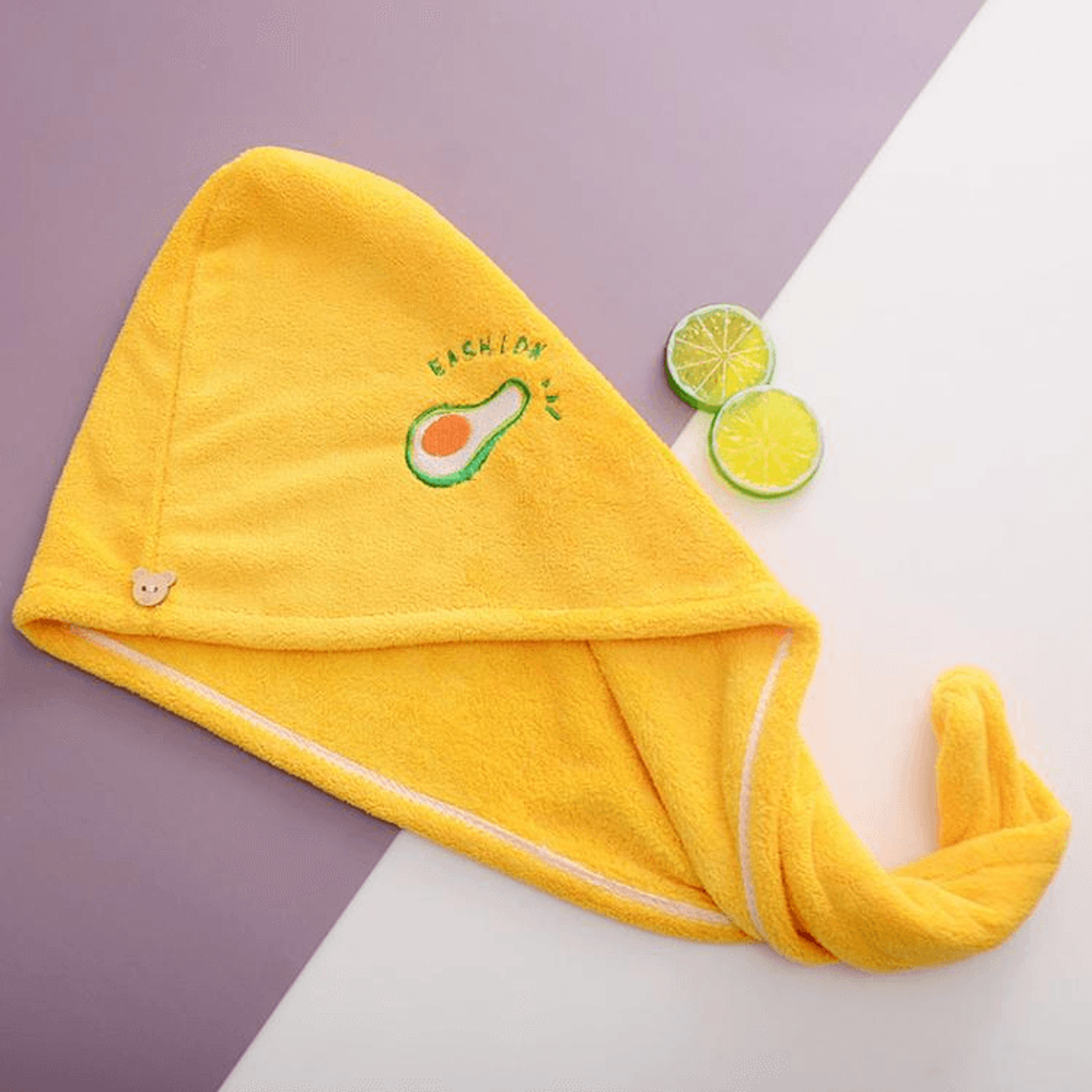 Quick Dry Microfiber Hair Towel Wrap With Soft Coral Fleece  Secure Button For All Hair Types 10