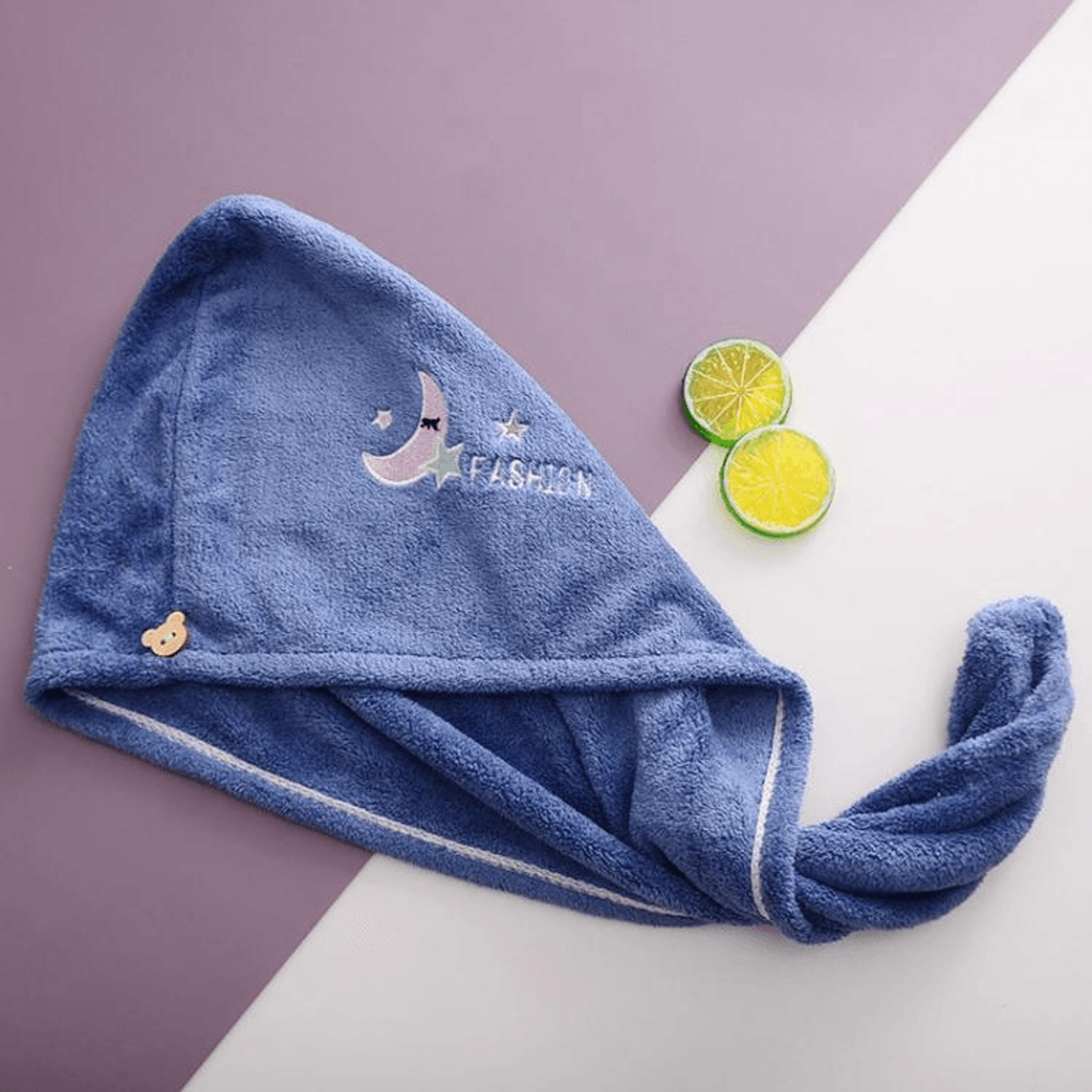 Quick Dry Microfiber Hair Towel Wrap With Soft Coral Fleece  Secure Button For All Hair Types 11