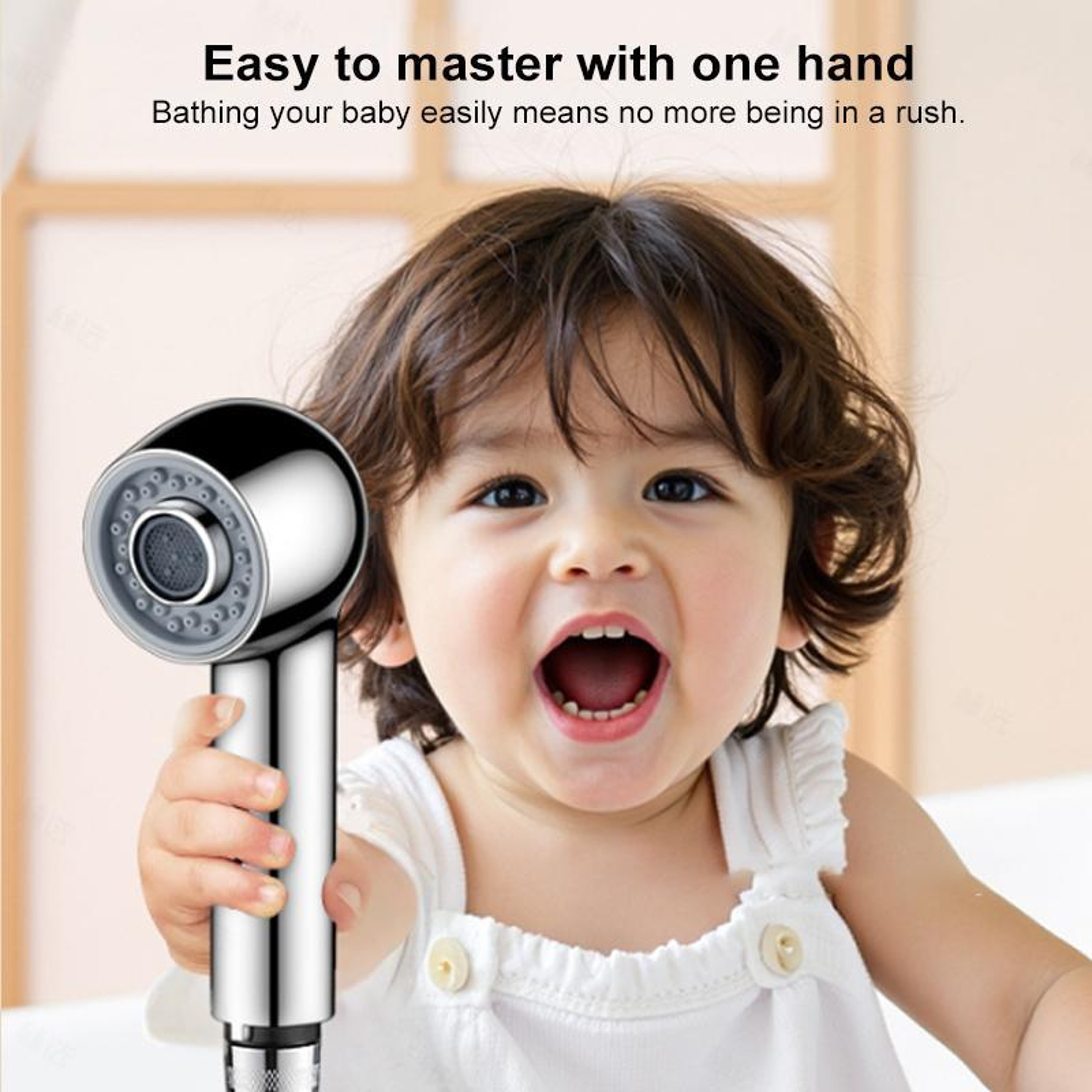Switchable Kids Shower Head with Bubble Spray Gentle Baby Shower Attachment – view 5