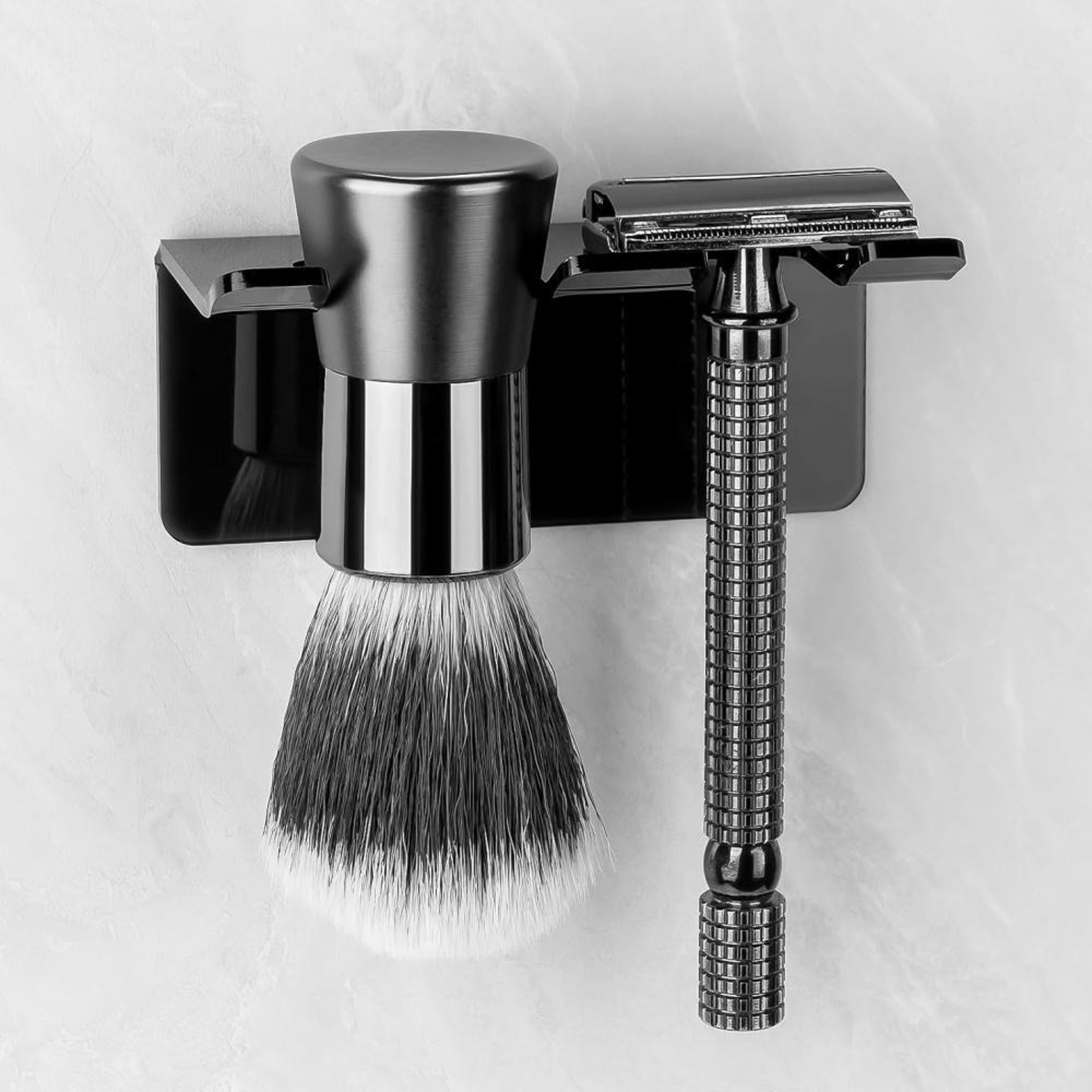Acrylic Razor Holder Wall Mount Set Self Adhesive Bathroom Razor Storage Stand 0