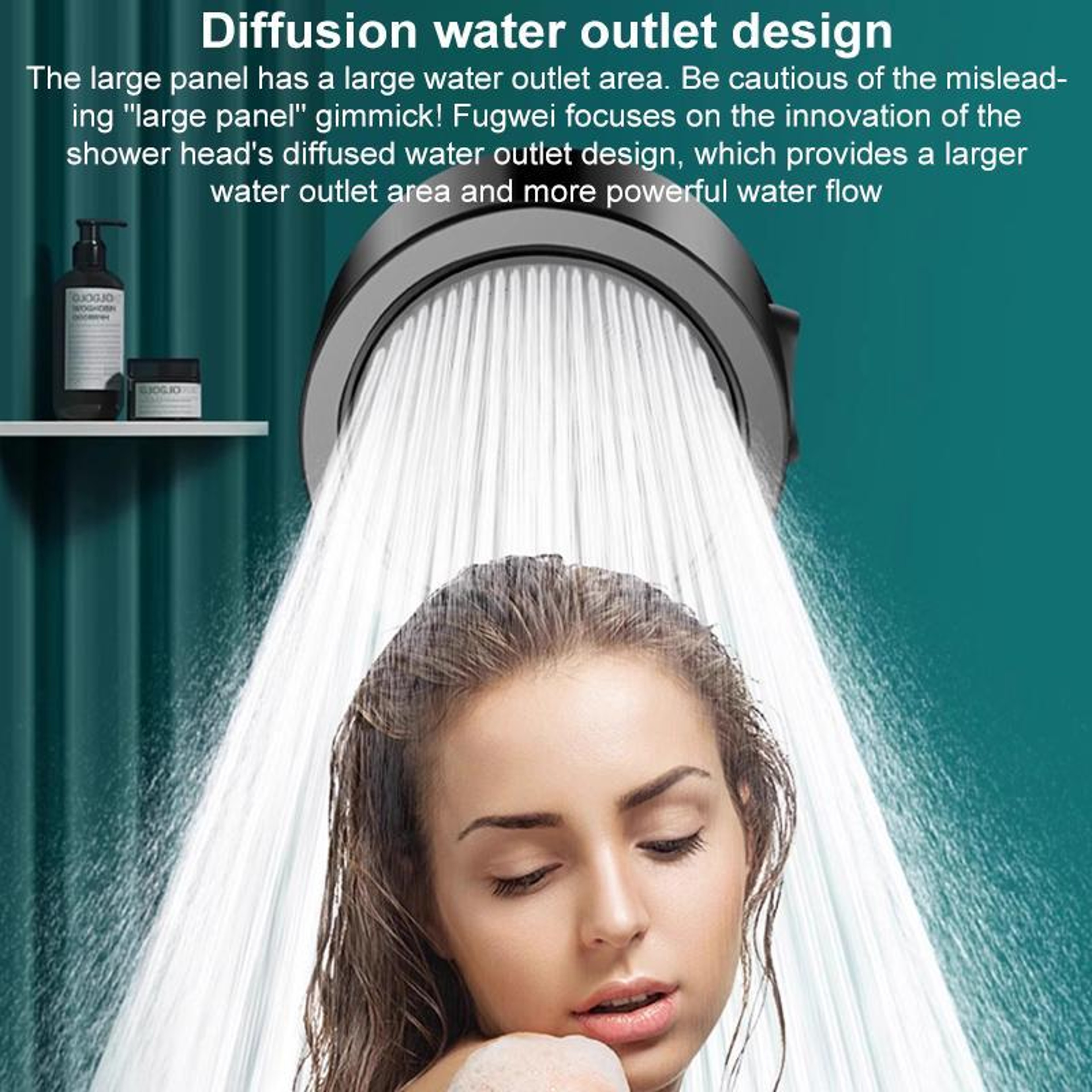 Pressurized Filter Shower Head with One Touch Stop & 3 Spray Modes – view 6