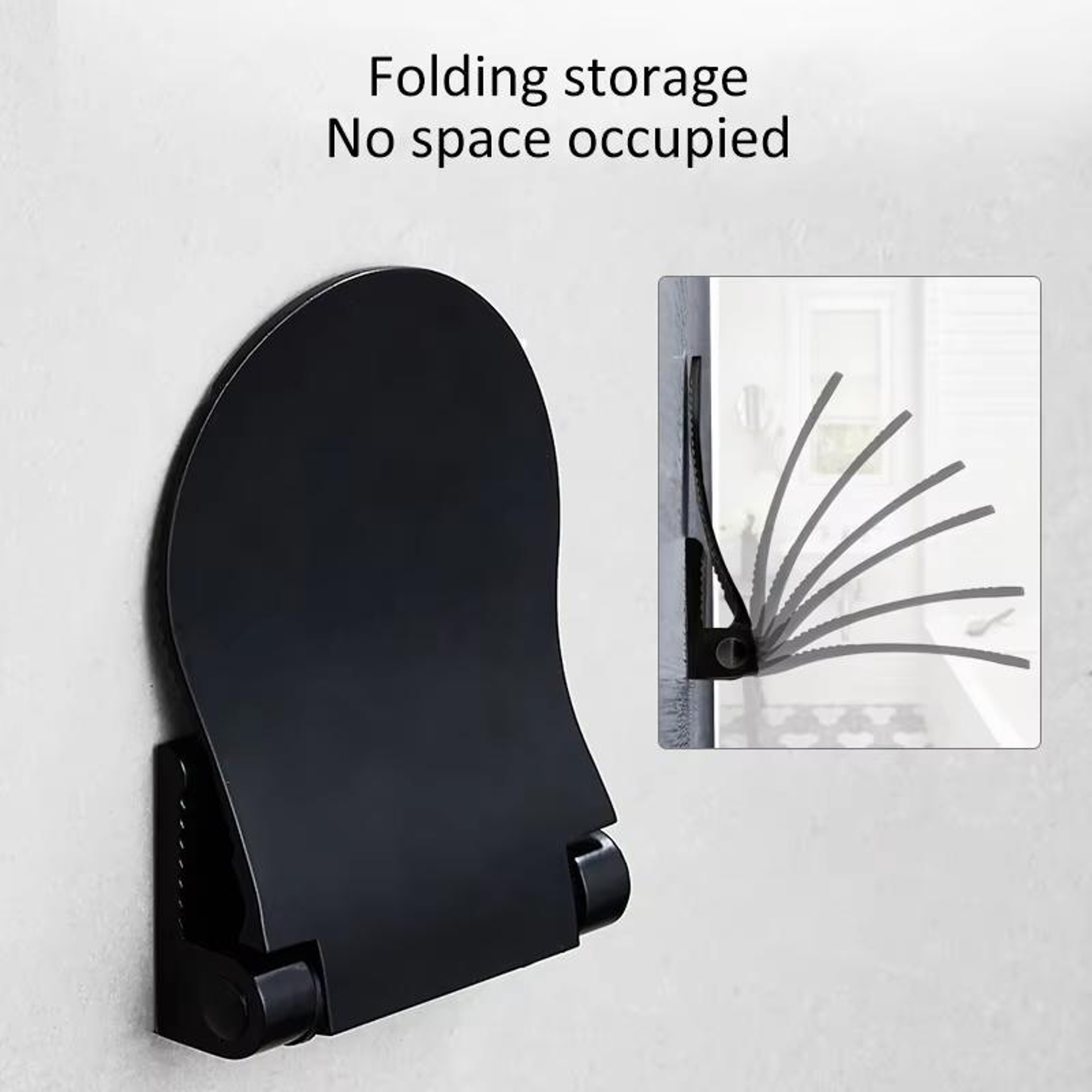 Foldable Wall Mounted Footrest Anti Slip Aluminum Shower Foot Rest For Elderly Pregnant Users 4