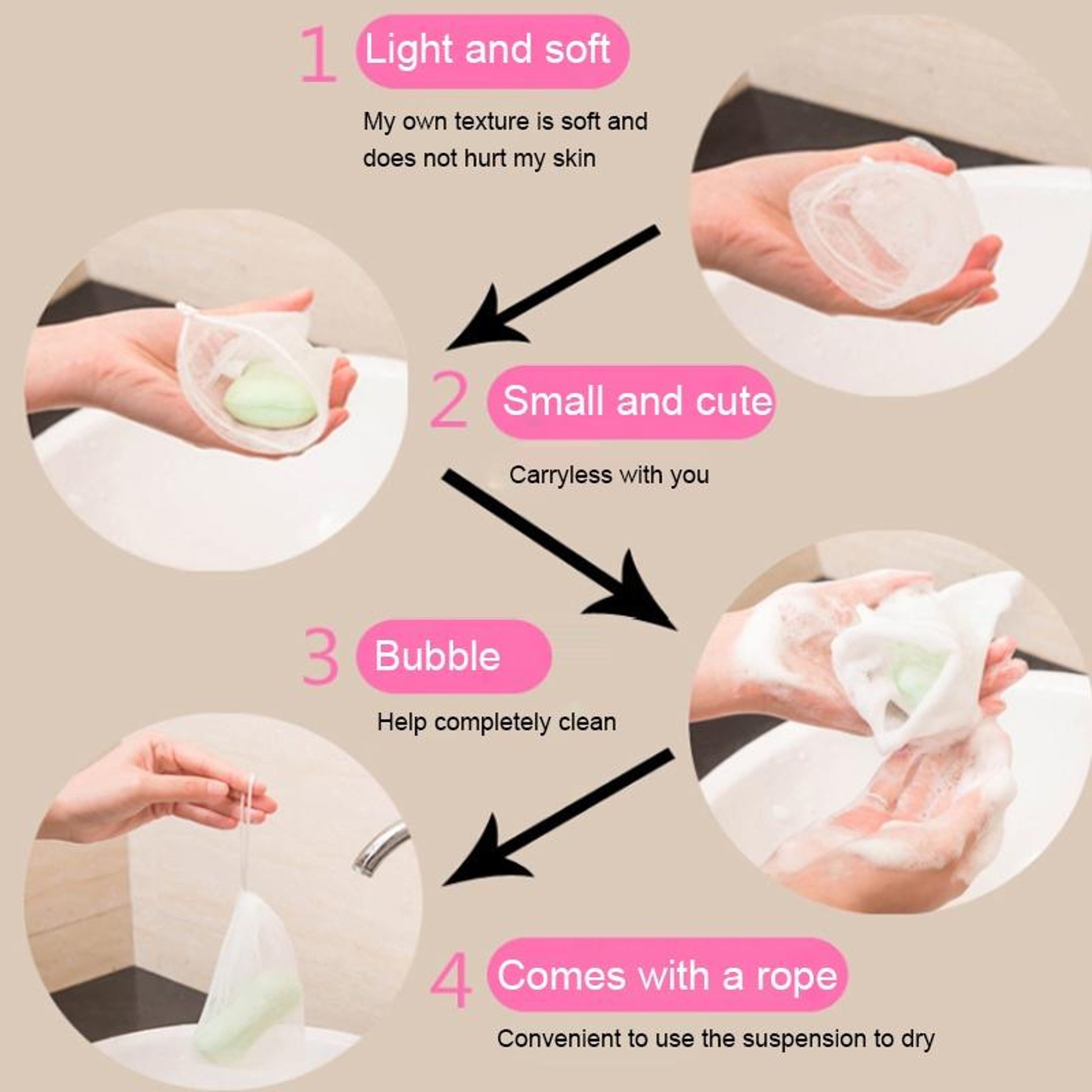 Luxury Facial Foaming Net for Rich Lather Deep Clean Gentle Skin Foam Maker – view 7