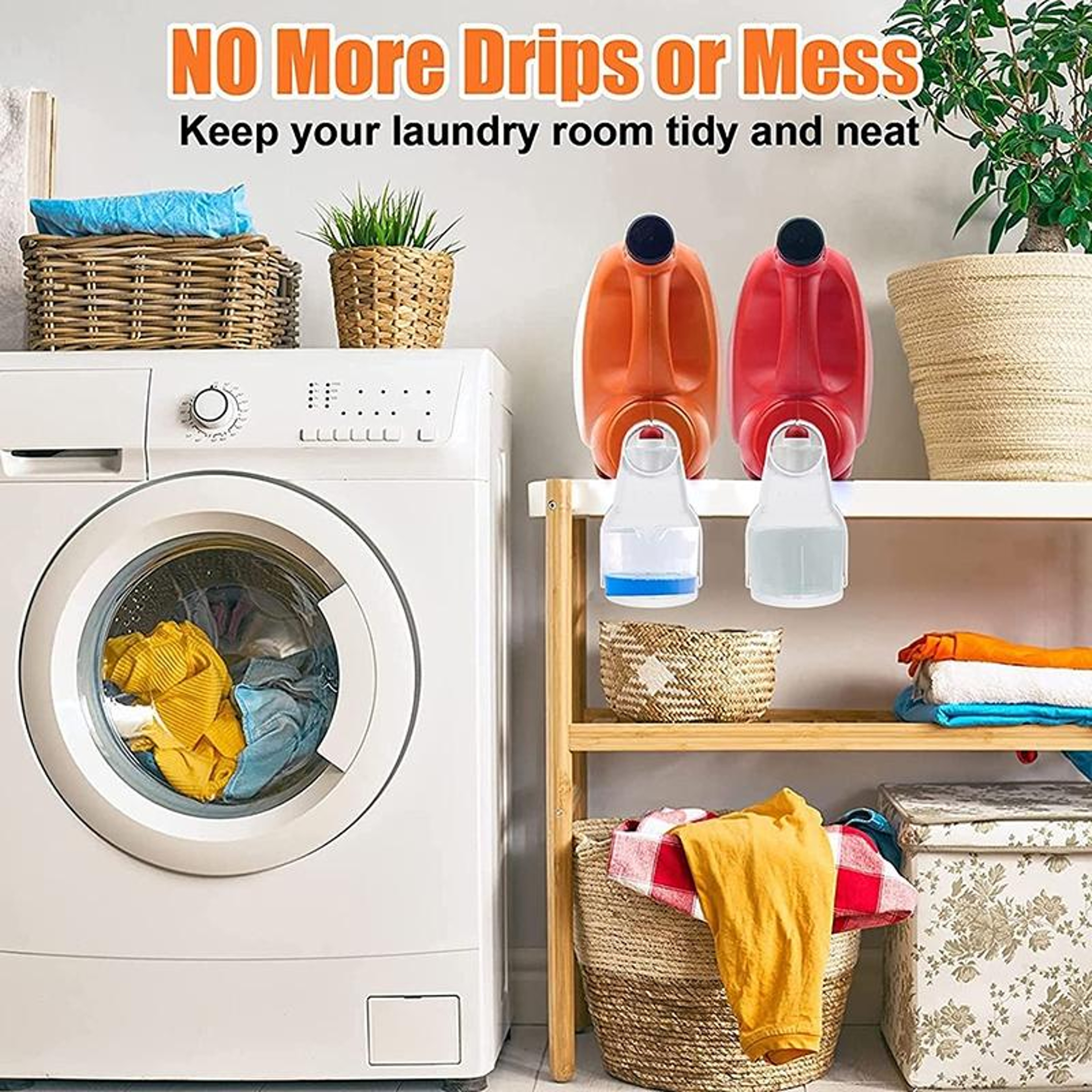 Foldable Laundry Detergent Drip Tray  Dispenser Holder For Clean Mess Free Washing 2