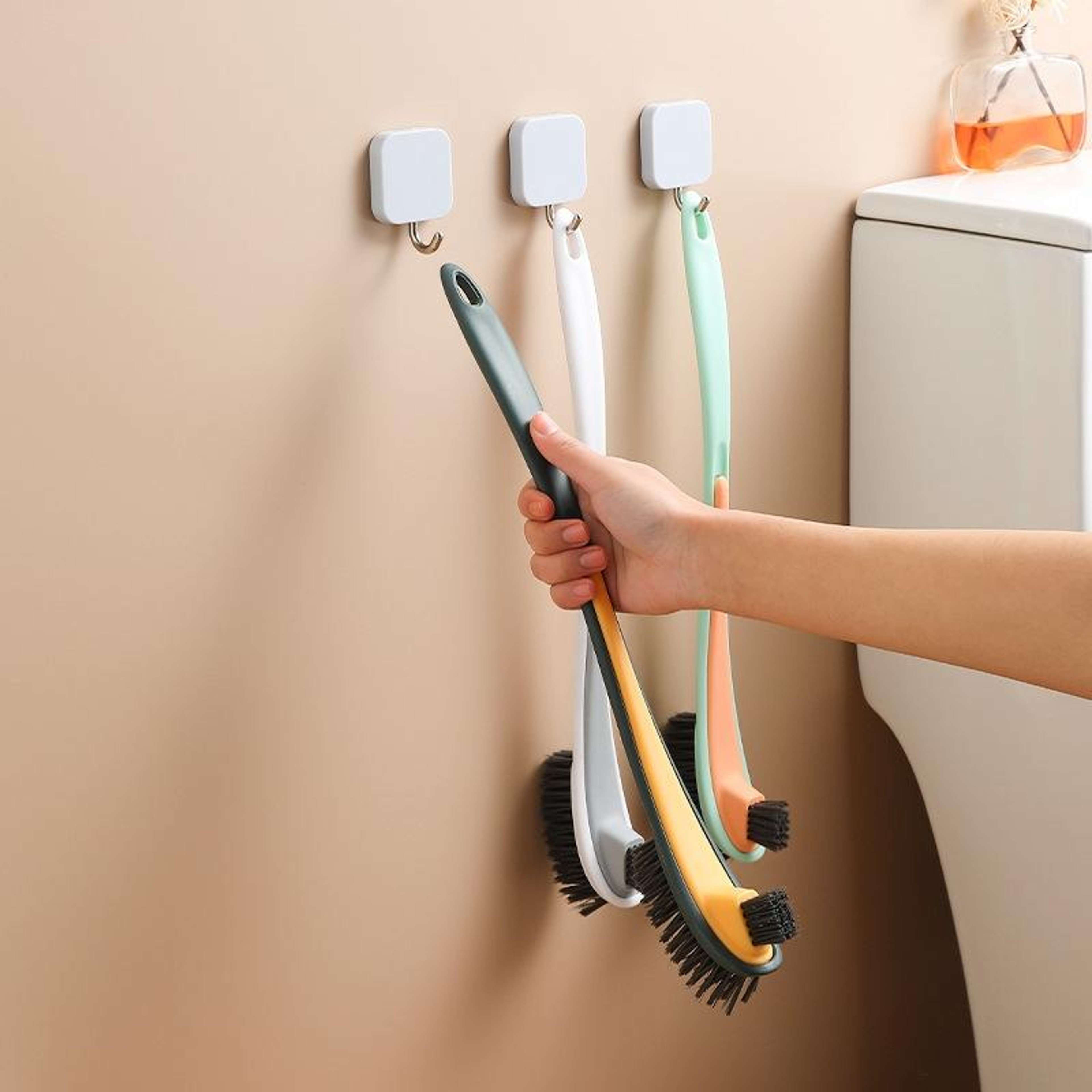 Double Sided Toilet Cleaning Brush With Long Handle  Crevice Detail Brush 11