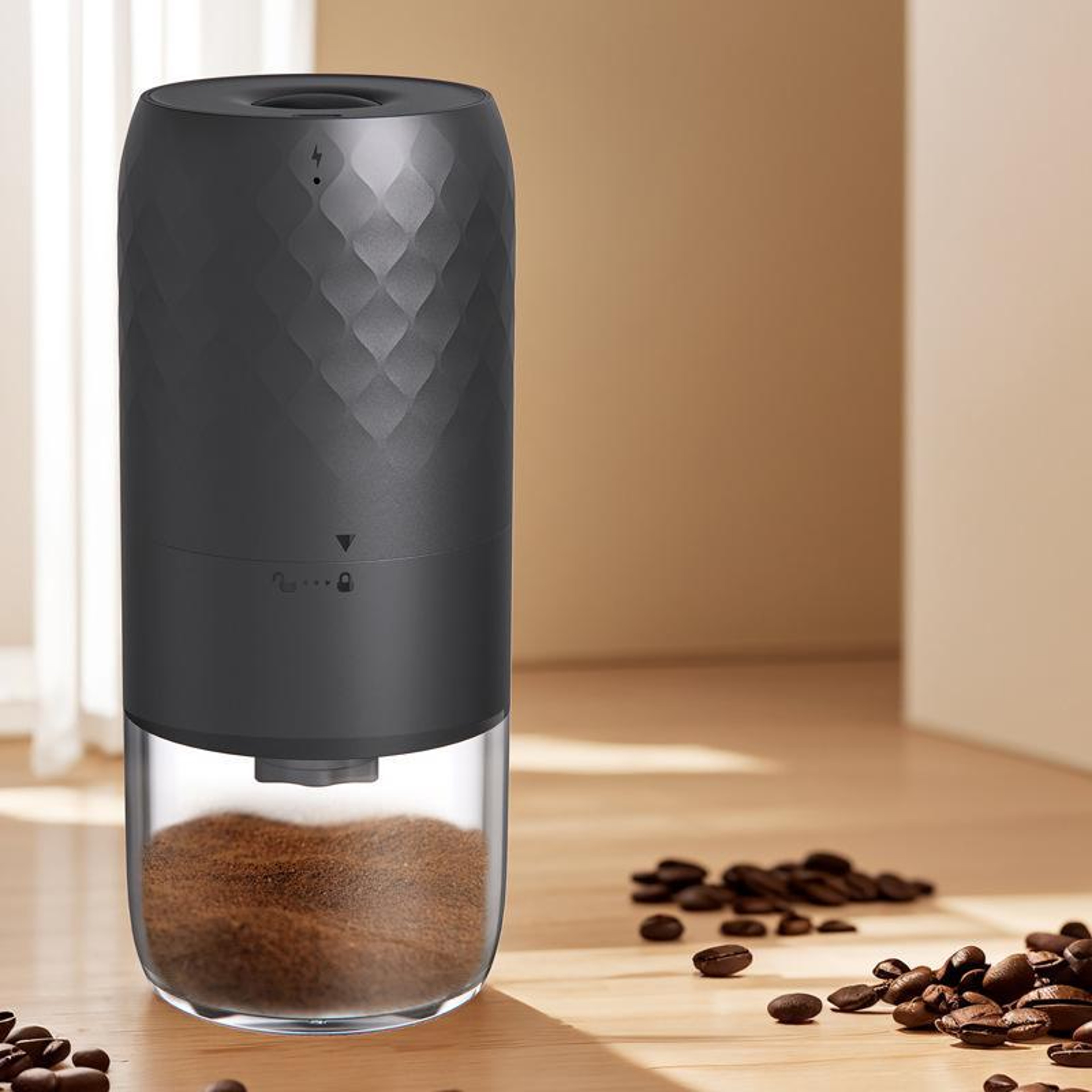 Portable Electric Coffee Grinder USB Rechargeable Ceramic Burr Mill With 40 Settings 0